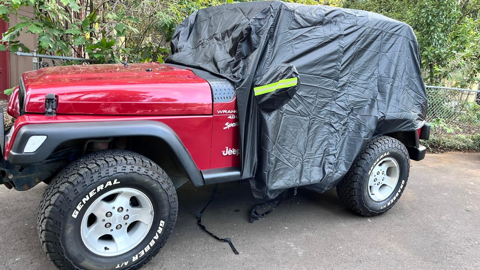 Cab Cover for Jeep Wrangler JK JL 4 Door 2007-2025 & Top Off, Jeep Wrangler Covers 4 Door Waterproof with Driver Door Zipper Windproof Straps All Weather Snow Rain UV Protection customer photo 1
