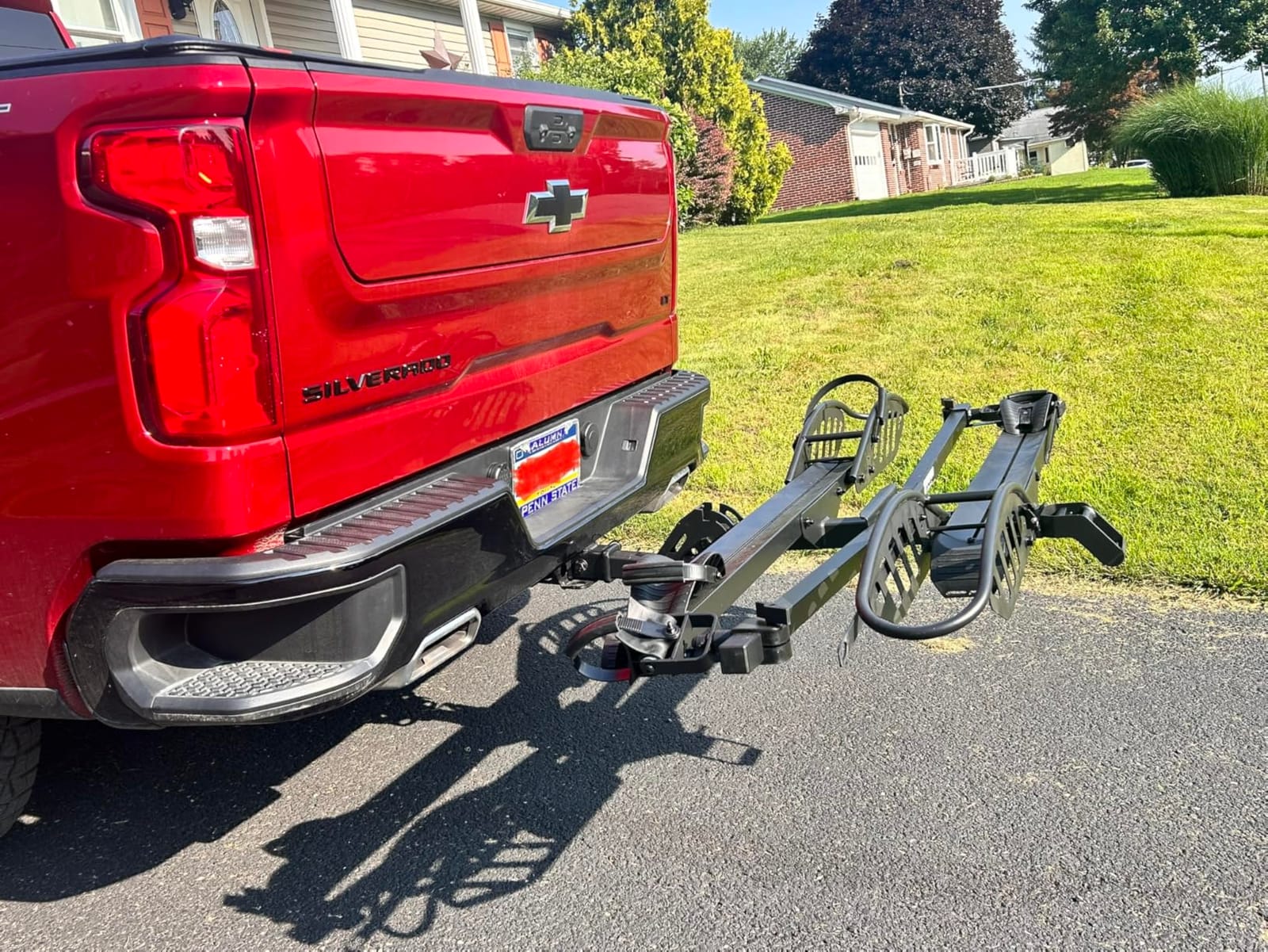 Young Electric Ebike Rack with Ramp 200 lbs 2-Bike Rack Hitch Mount | Ebike Racks for Tow Hitch Electric Bikes 5'' Fat Tire, Foldable E-Bike Rack for Car, Truck, SUV, Minivan with 2'' Receiver customer photo 2