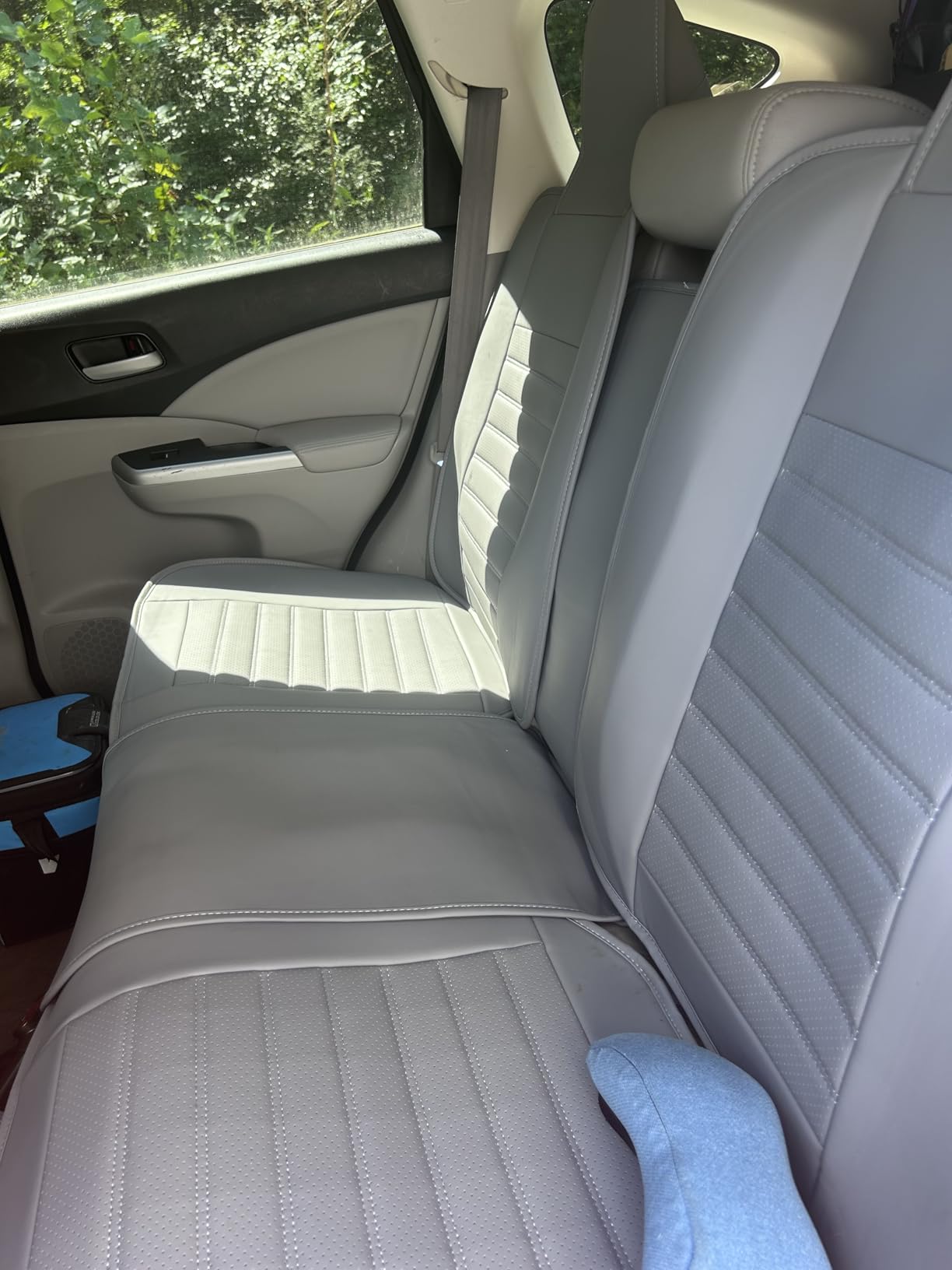 HChengkikz Nappa Leather Car Seat Covers Full Set, Black Car seat Protector 5 Seats, Waterproof Car Seat Cushion, Universal Automotive Seat Covers Fit for SUV Truck Pick-up Sedan, Front and Rear customer photo 1