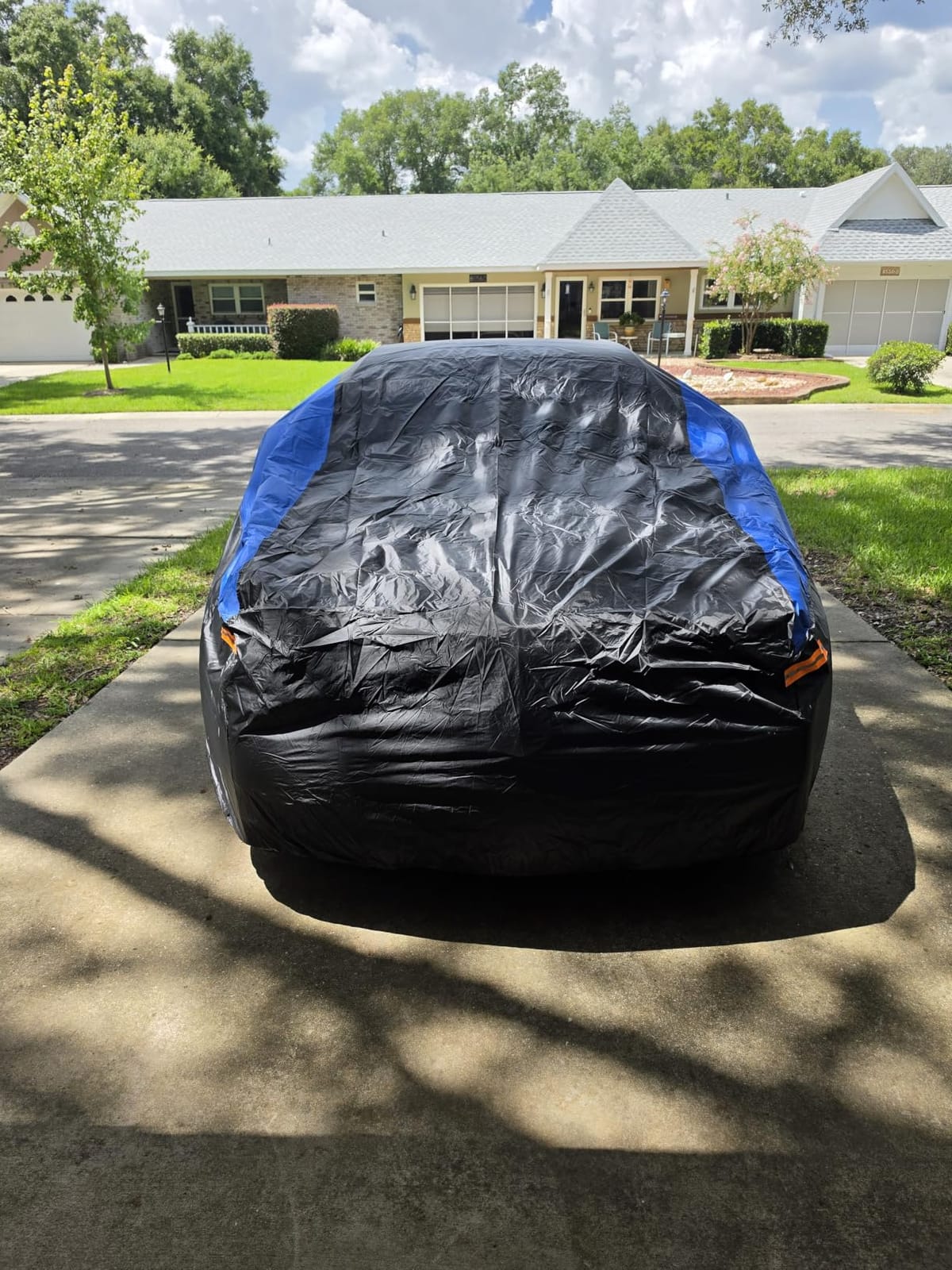 GUNHYI Car Cover All Weather Waterproof - Universal Fit Sedan Buick Roadmaster/Riviera, Chevrolet Caprice, Ford Crown Victoria, Cadillac DTS up to 218 Inch customer photo 1