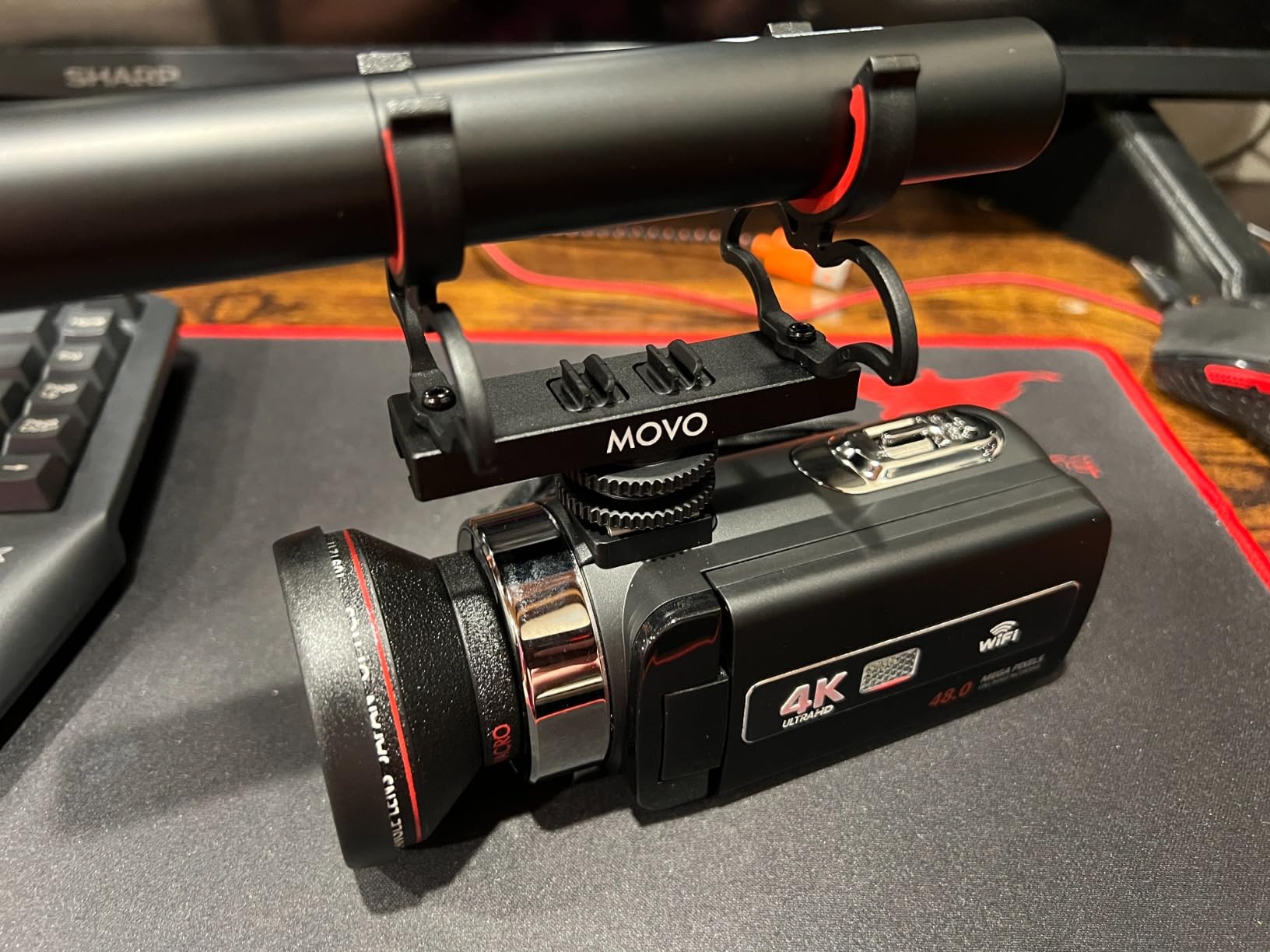 Movo SM6 Ultraflex Premium Shockmount for Shotgun Microphones - Compatible with Rode NTG Series, Sennheiser MKE600, Audio-Technica AT875R, and More customer photo 1