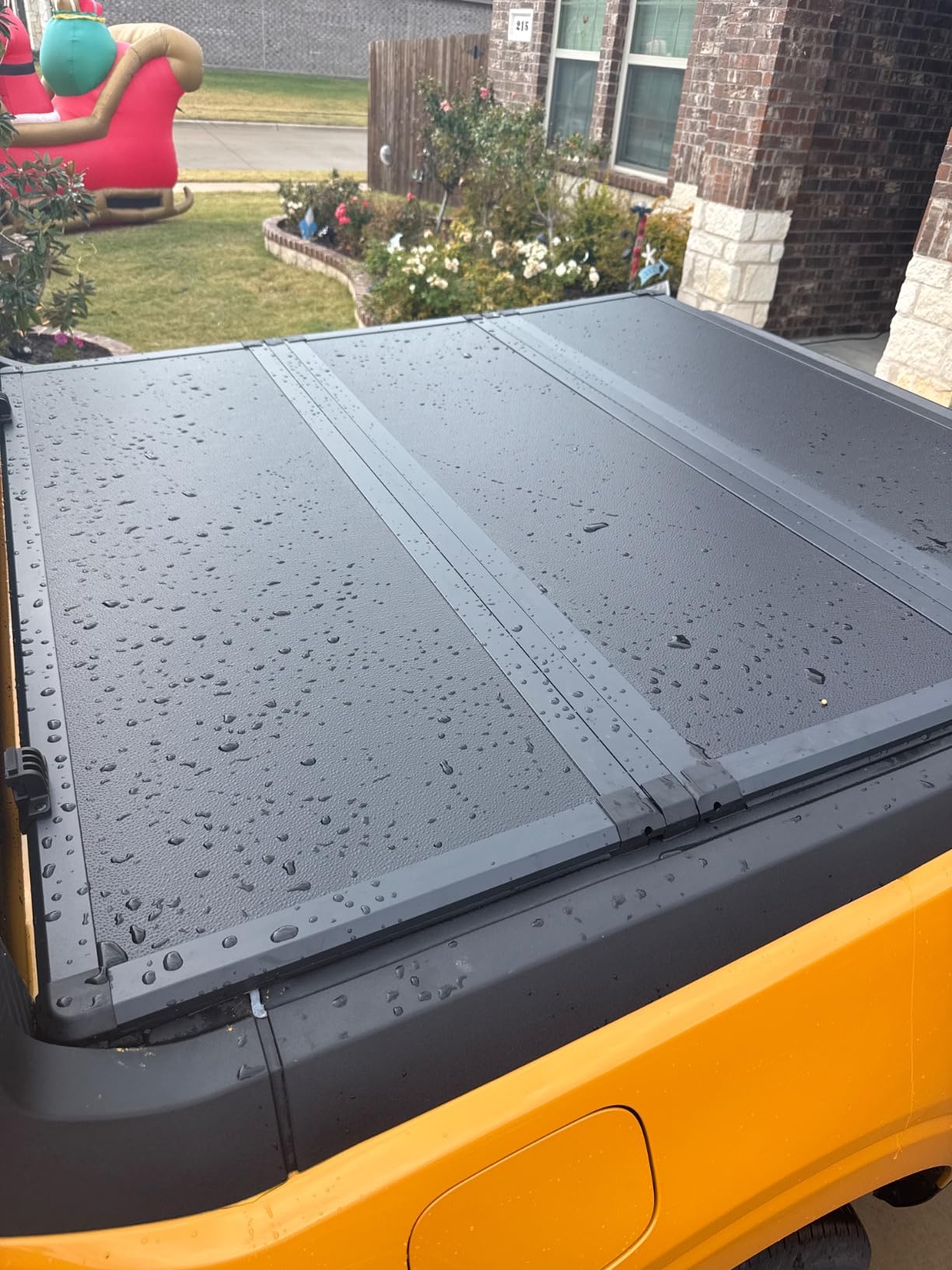 WHALEMOTOR Truck Bed Hard Tonneau Cover Compatible with Ford Maverick(2022-2026) 4.6 ft Box, Hard Folding(Tri Fold) Style customer photo 2