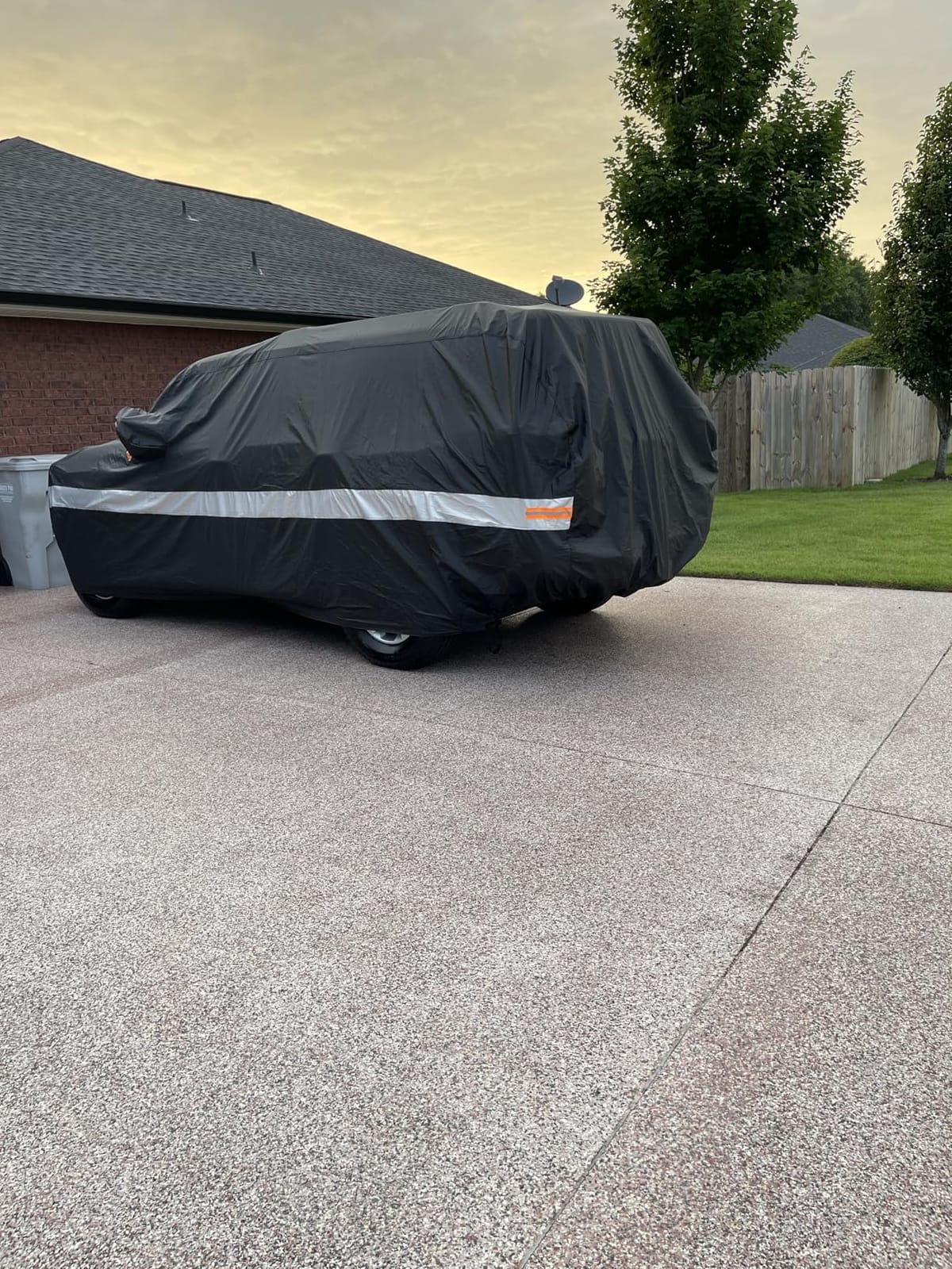 10 Layers Car Cover Custom Fit for Dodge Challenger SRT Hellcat Demon, Waterproof All Weather for Automobiles, Outdoor Full Cover Sun UV Rain Protection with Cotton (Black) customer photo 2