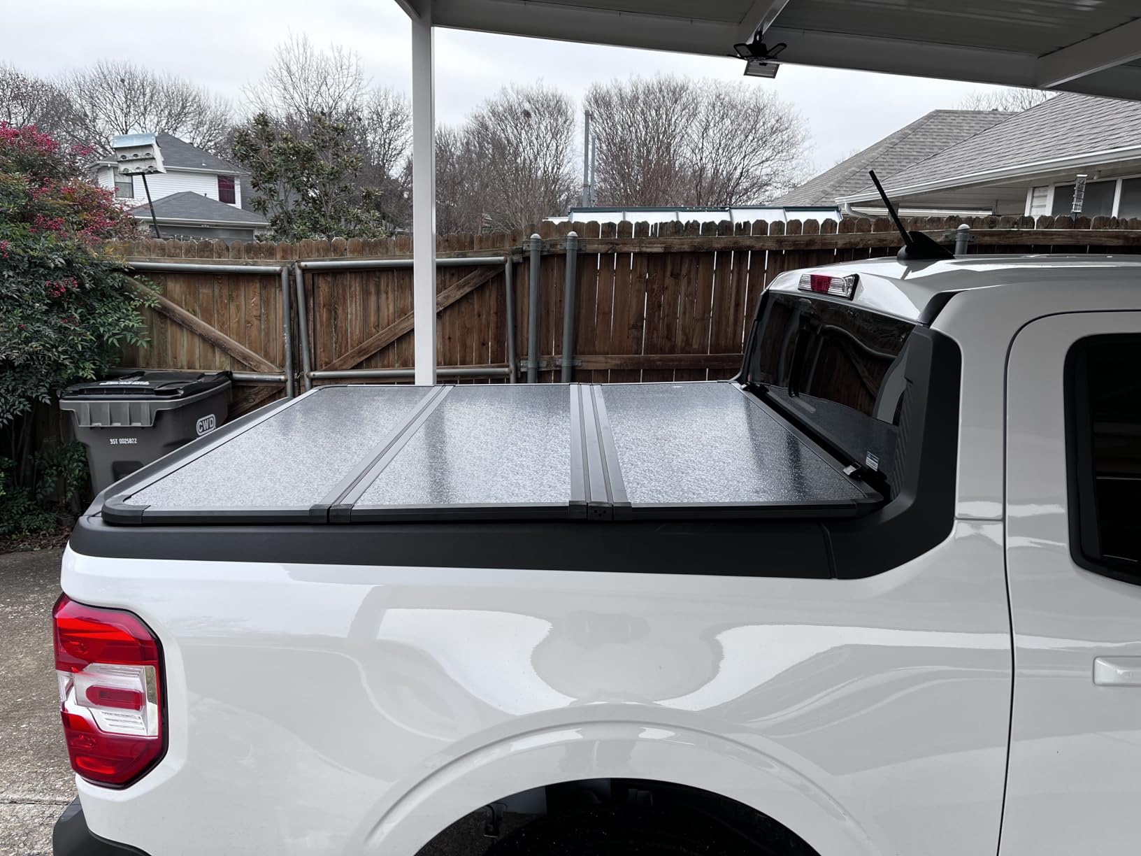 Hard Tri Fold Aluminum Truck Bed Tonneau Cover Compatible for 2022 2023 2024 2025 2026 Ford Maverick 3-Fold 4.5FT 54.4Inch customer photo 1