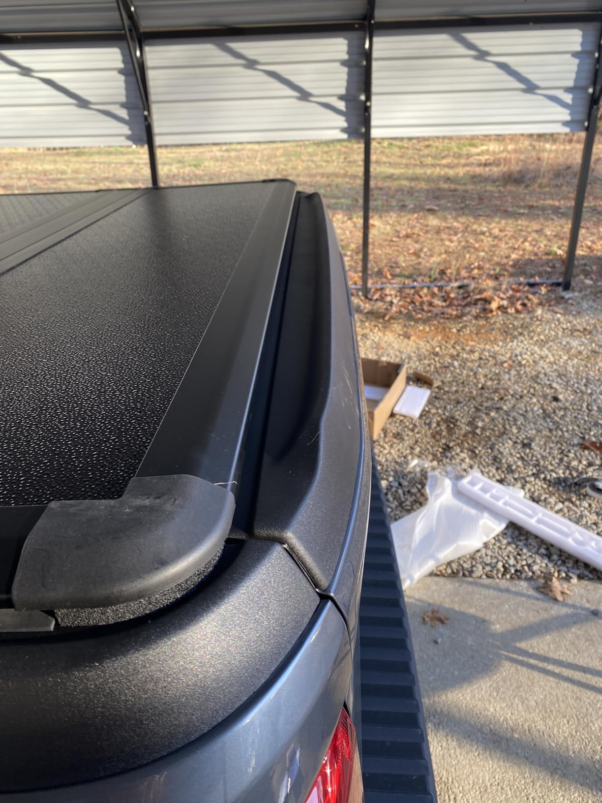 TOMOKA Hard Folding Tonneau Cover for 2022-2026 Ford Maverick 4.5ft Bed | Heavy-Duty FRP Hard Panels; Tailgate Latch Lock System; Easy No-Drill Install for Ford Maverick Truck Bed Cover 4.5 Feet customer photo 1