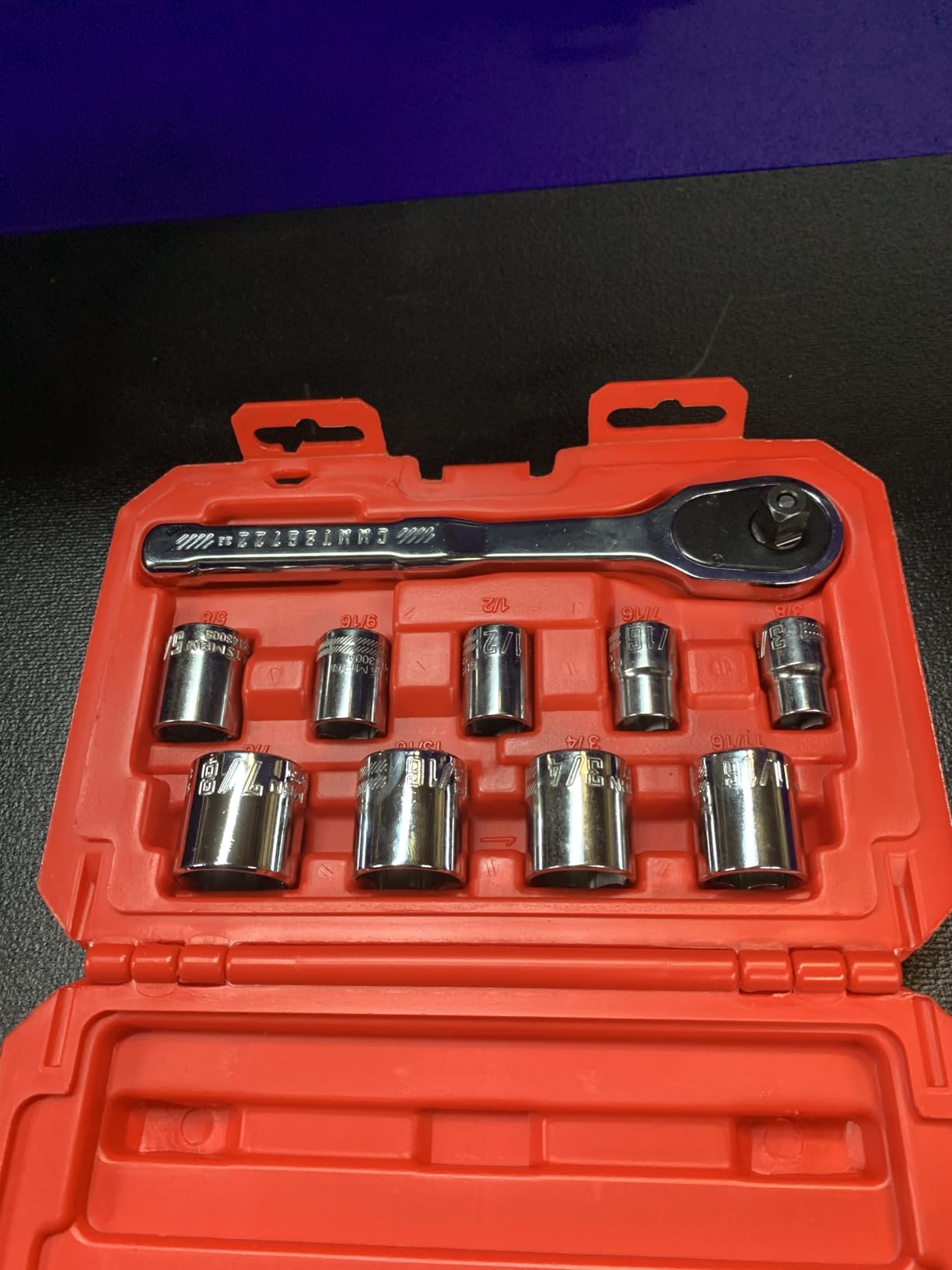 CRAFTSMAN 10 Pc Mechanics Tool Set with 90-tooth Low Profile Ratchet, SAE, 3/8 Inch Drive (CMMT34563) customer photo 1
