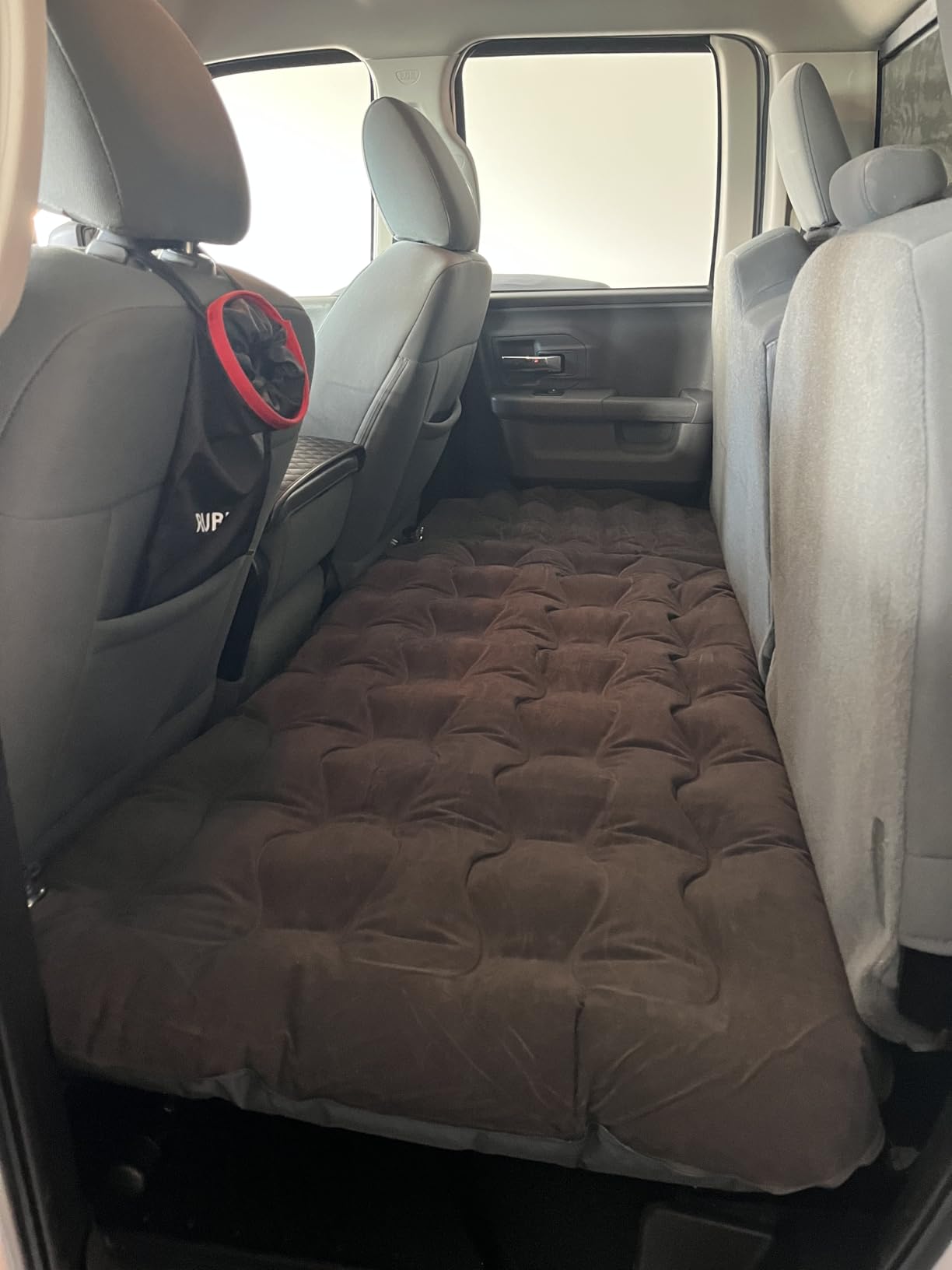 Car Air Mattress Bed - Inflatable Back Seat Air Mattress with Upgraded Wear-Resistant Pongee Bottom, Thick Camping Sleeping Pad with 2 Pillows & Air Pump, Fits Sedan/Truck/SUV, Black customer photo 1