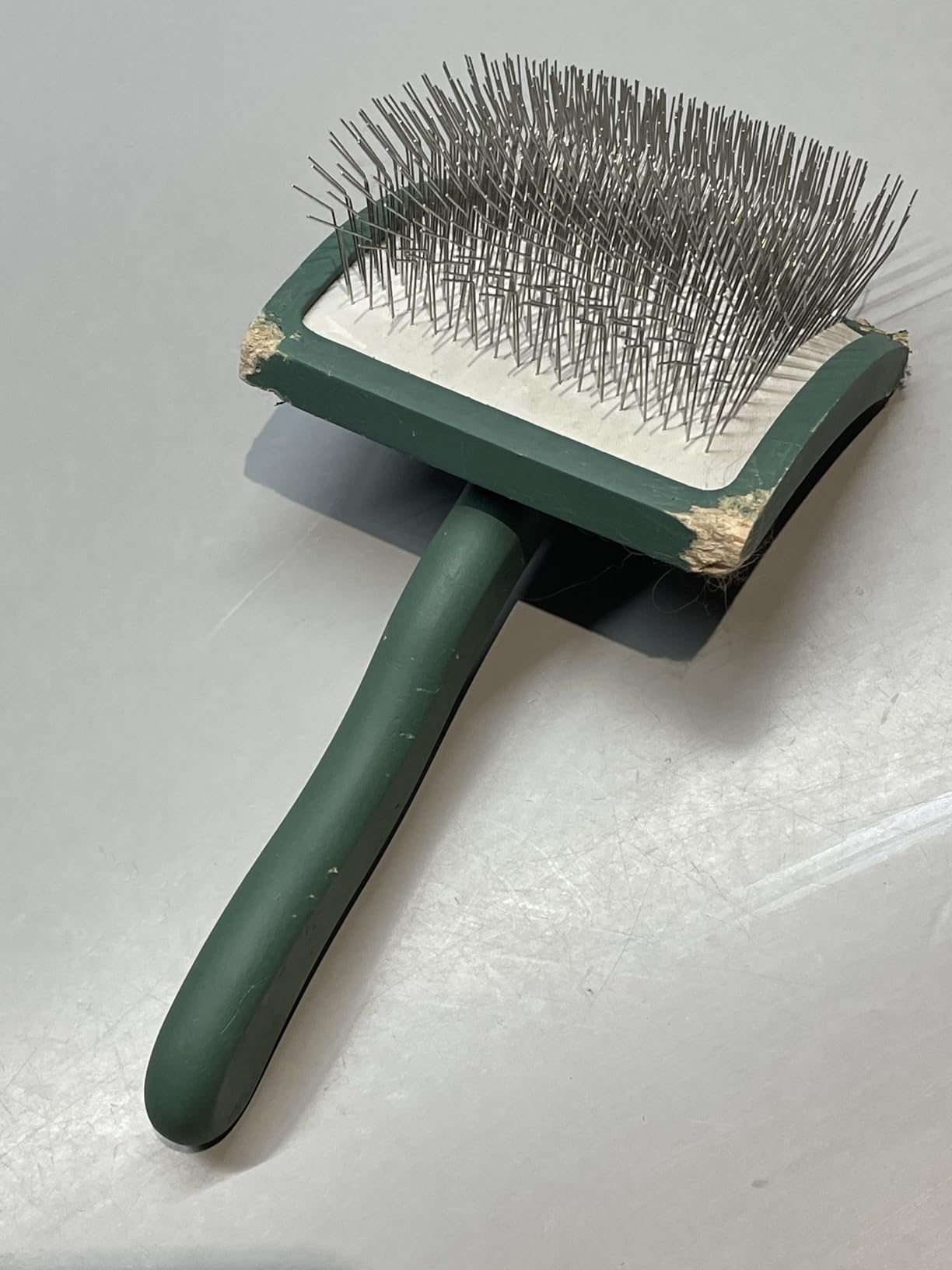 Freshly Bailey Doodle Slicker Brush for Dogs, Wood Handle, Steel Pins | Large long-pin dog brush with stainless steel pins, detangles mats and fluffs Goldendoodle, Poodle and Labradoodle coats customer photo 1