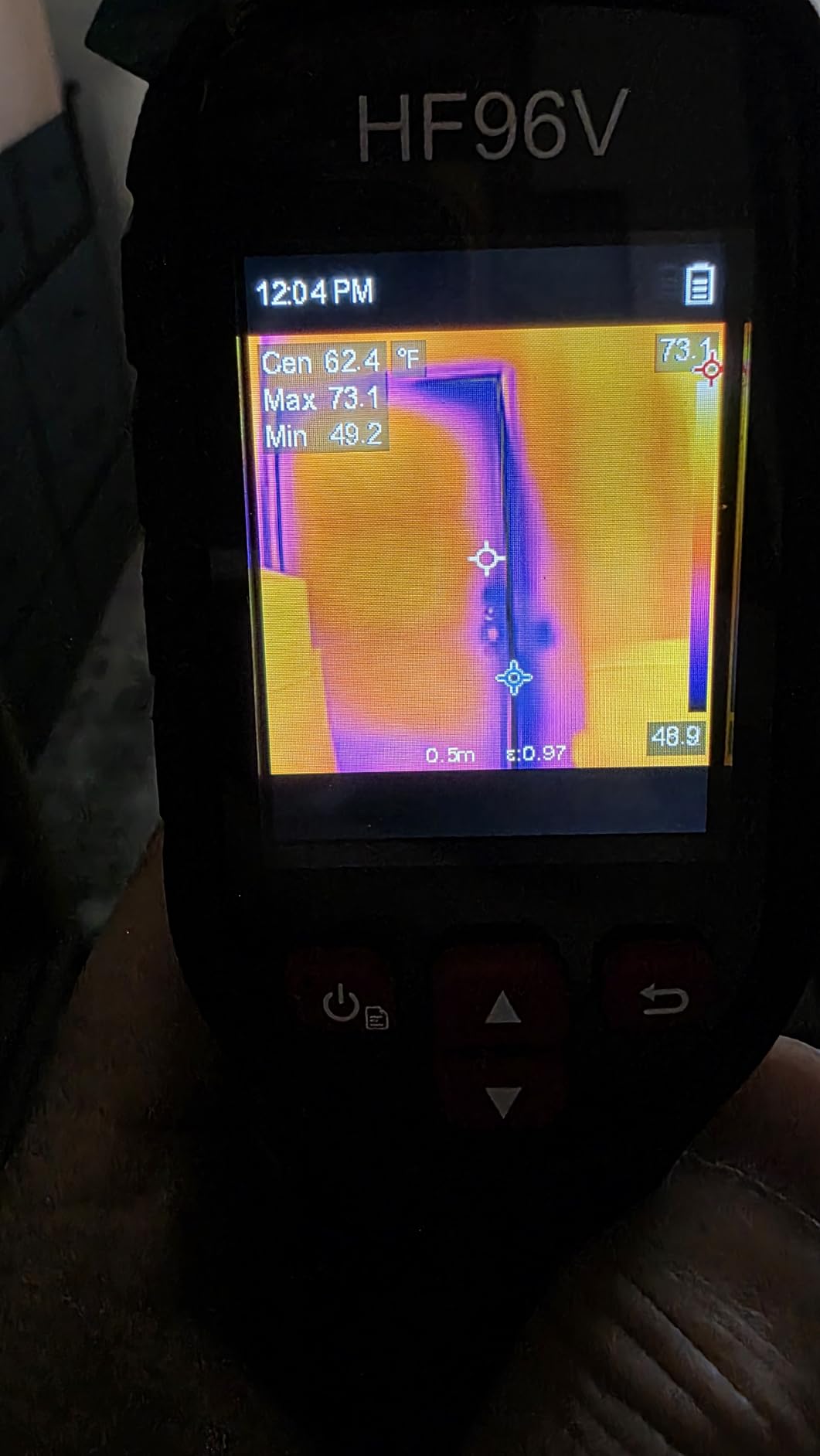 HF96V Thermal Camera with Visual Camera & Laser Pointer, Intelligent Scene Detection, 240 * 240 Super Resolution Thermal Imaging Camera,25 Hz, 50° FOV, -4°F to 1022°F, IP54 Infrared Camera customer photo 2