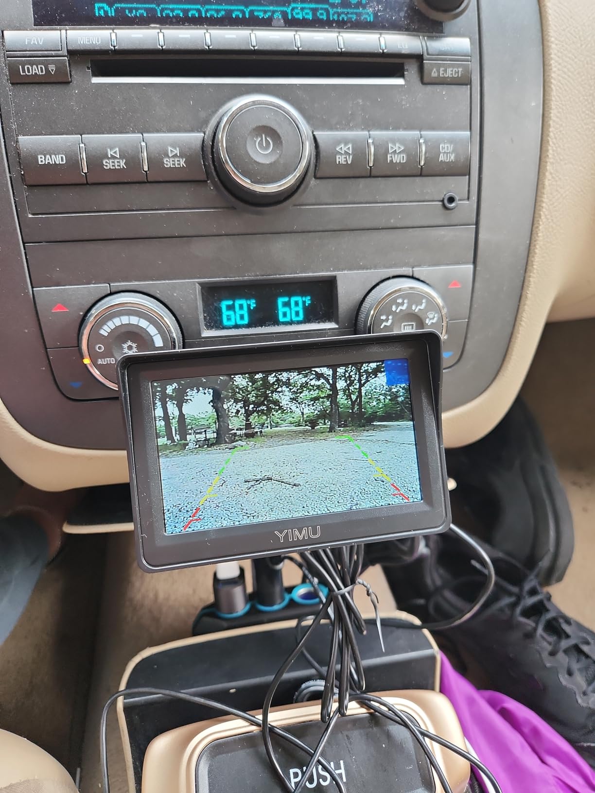 YIMU Backup Camera System with License Plate Backup Reverse Camera, Easy Installation, Plug & Play, DIY Guide Lines, 150° Wide Angle, Night Vision, IP69K Waterproof, Optional Dual Bracket K4302 customer photo 1