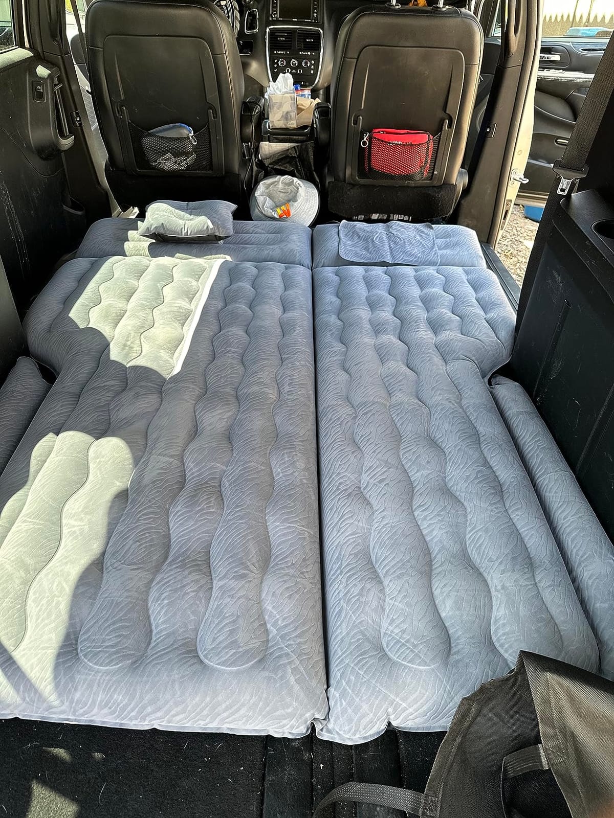 Car Air Mattress, Inflatable SUV Truck Camping Mattress for Back Seat, Thickened Travel Car Bed Sleeping Pad with Air Pump 2 Pillows customer photo 1