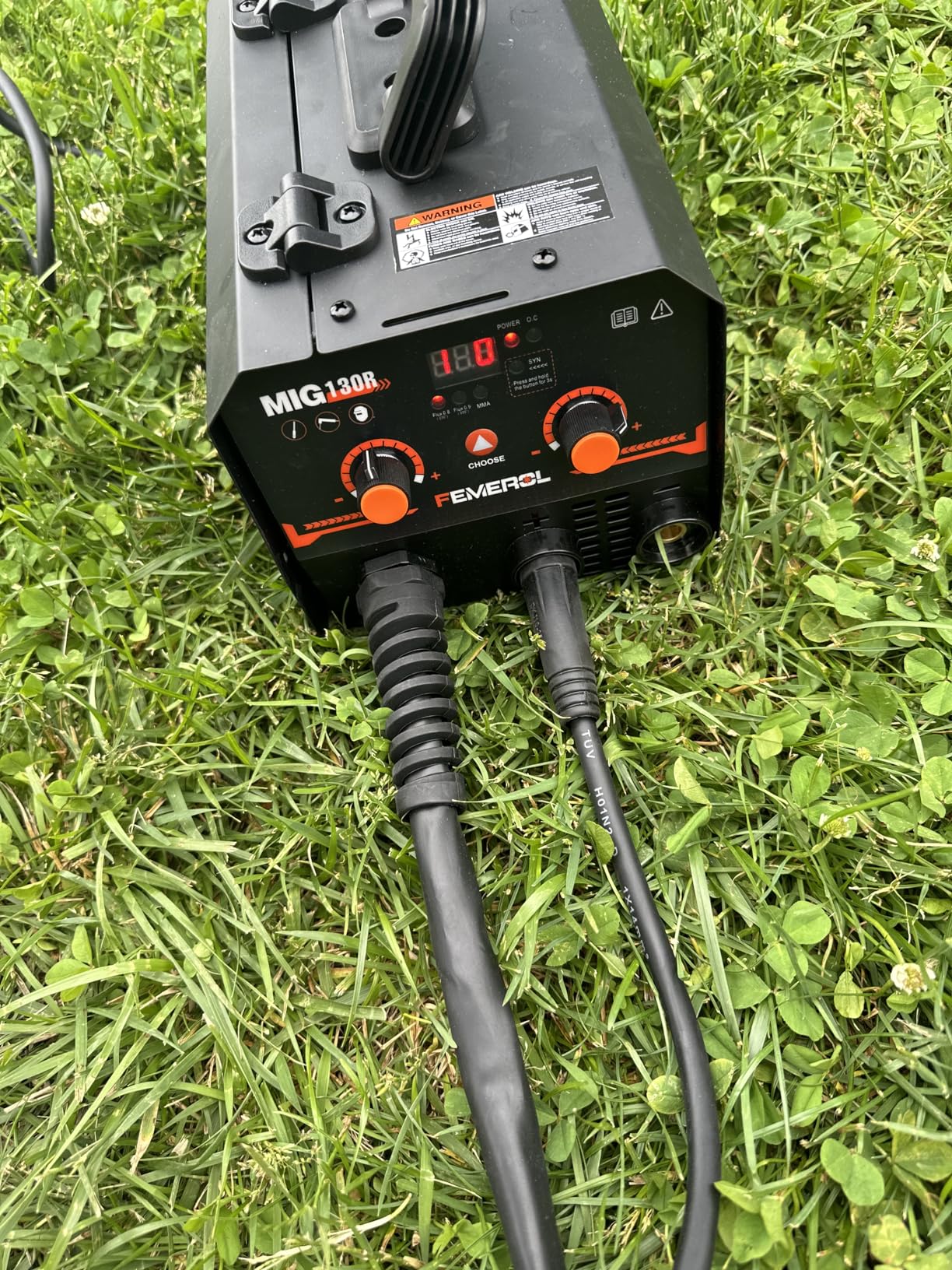 FEMEROL MIG Welder,2 in 1 Flux core/Stick Welder,130Amp 110V Gasless MIG Welding Machine with Synergy IGBT Inverter Welder Portable Wire Feed Welder customer photo 2