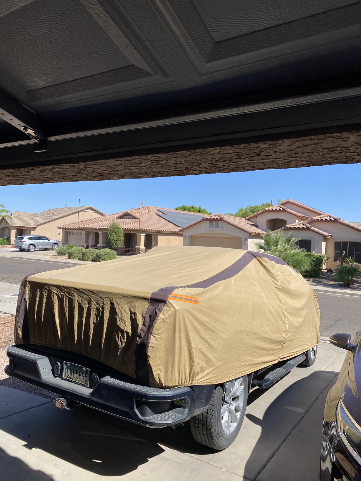 Heavy Duty Waterproof Car Cover Compatible with Jeep Wrangler 4 Doors 2006-2024 JK JL, Outdoor Anti-UV Sun Rain Protection Full Exterior Cover customer photo 1
