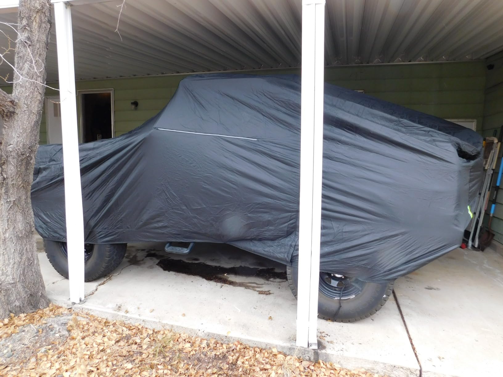 Waterproof Truck Cover Replace for Ford F150 / Dodge Ram 1500 / Chevy Silverado 1500 Crew Cab 5.5 ft, 6 Layers All Weather Car Cover with Zipper Door for Snow Rain Dust Hail Protection customer photo 1