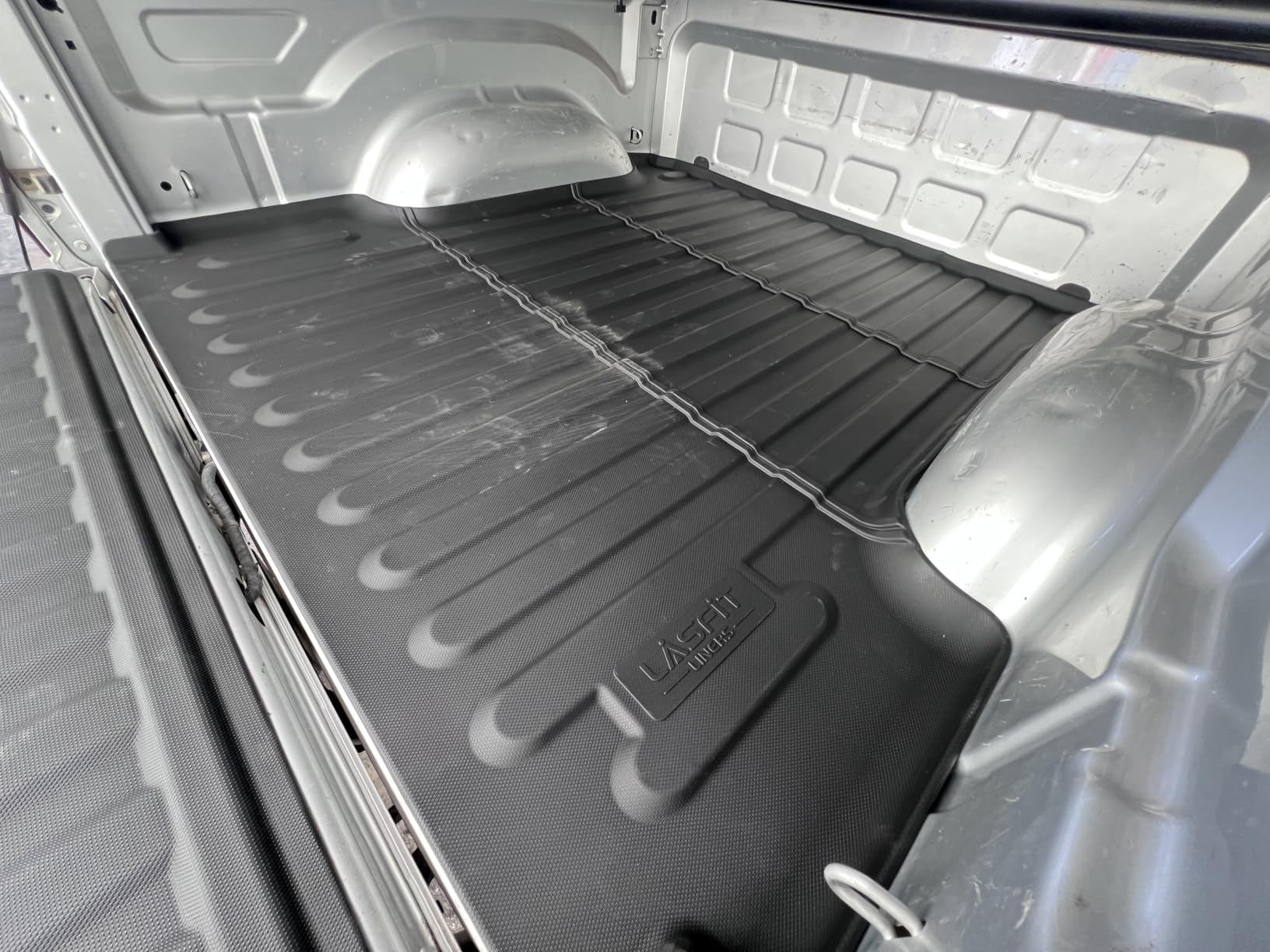 LASFIT 6.4FT Bed Mat for RAM 2500/3500 2006-2027/1500 2006-2018 76.8 inches | Fits RAM 1500 Classic 2019-2024, Not Fit RamBox/Drop-In Liner, Not for 8FT or 5.7FT Bed, All Weather TPE Bed Liner, Black customer photo 1