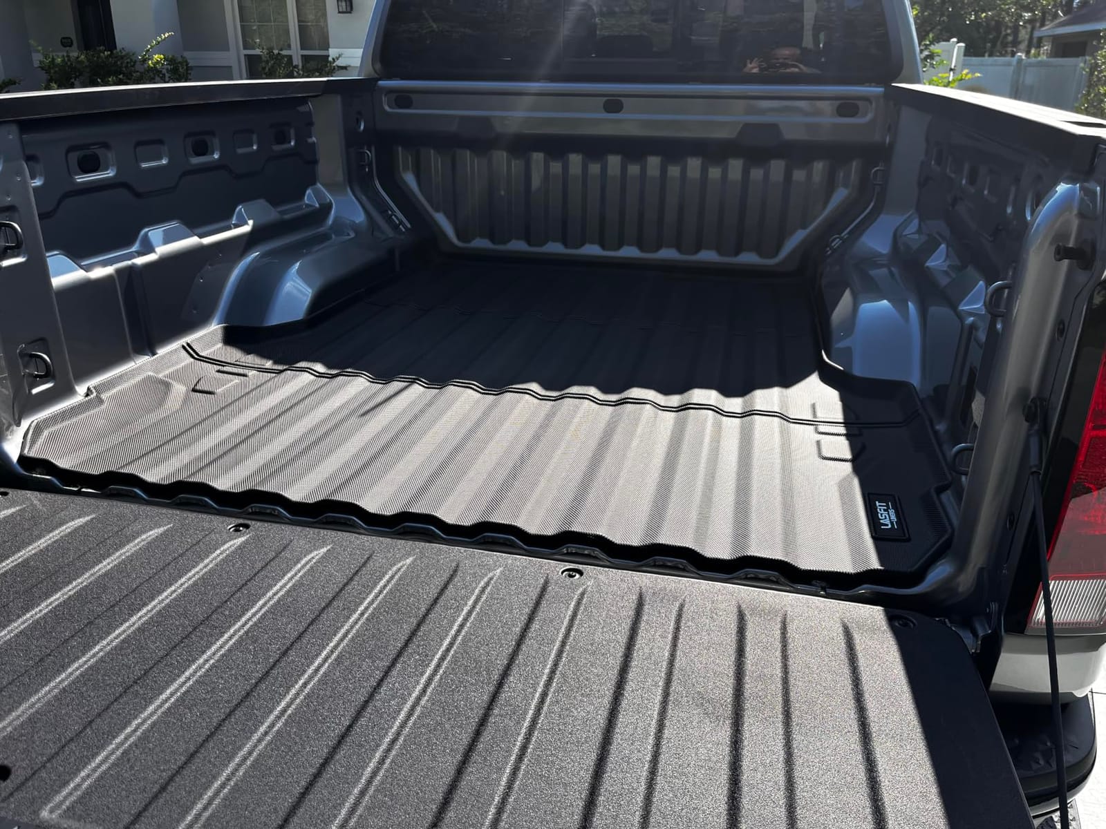 LASFIT 6.4FT Bed Mat for RAM 2500/3500 2006-2027/1500 2006-2018 76.8 inches | Fits RAM 1500 Classic 2019-2024, Not Fit RamBox/Drop-In Liner, Not for 8FT or 5.7FT Bed, All Weather TPE Bed Liner, Black customer photo 2