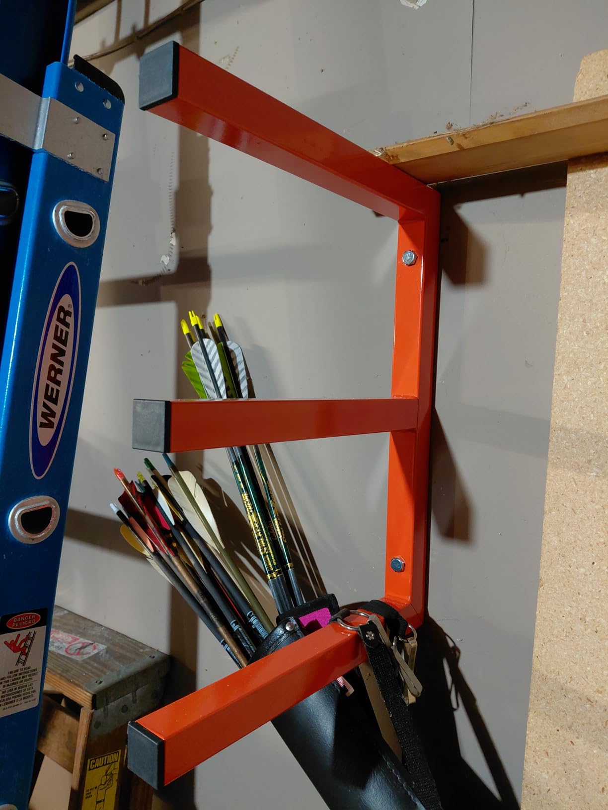 WALMANN Garage Wall Mounted Lumber Storage Rack, Overhead Lumber Racks | Heavy Duty One-piece Design, Wood Holder for Woodworking Shop, Holds up to 330 lbs, 1 Pair customer photo 2