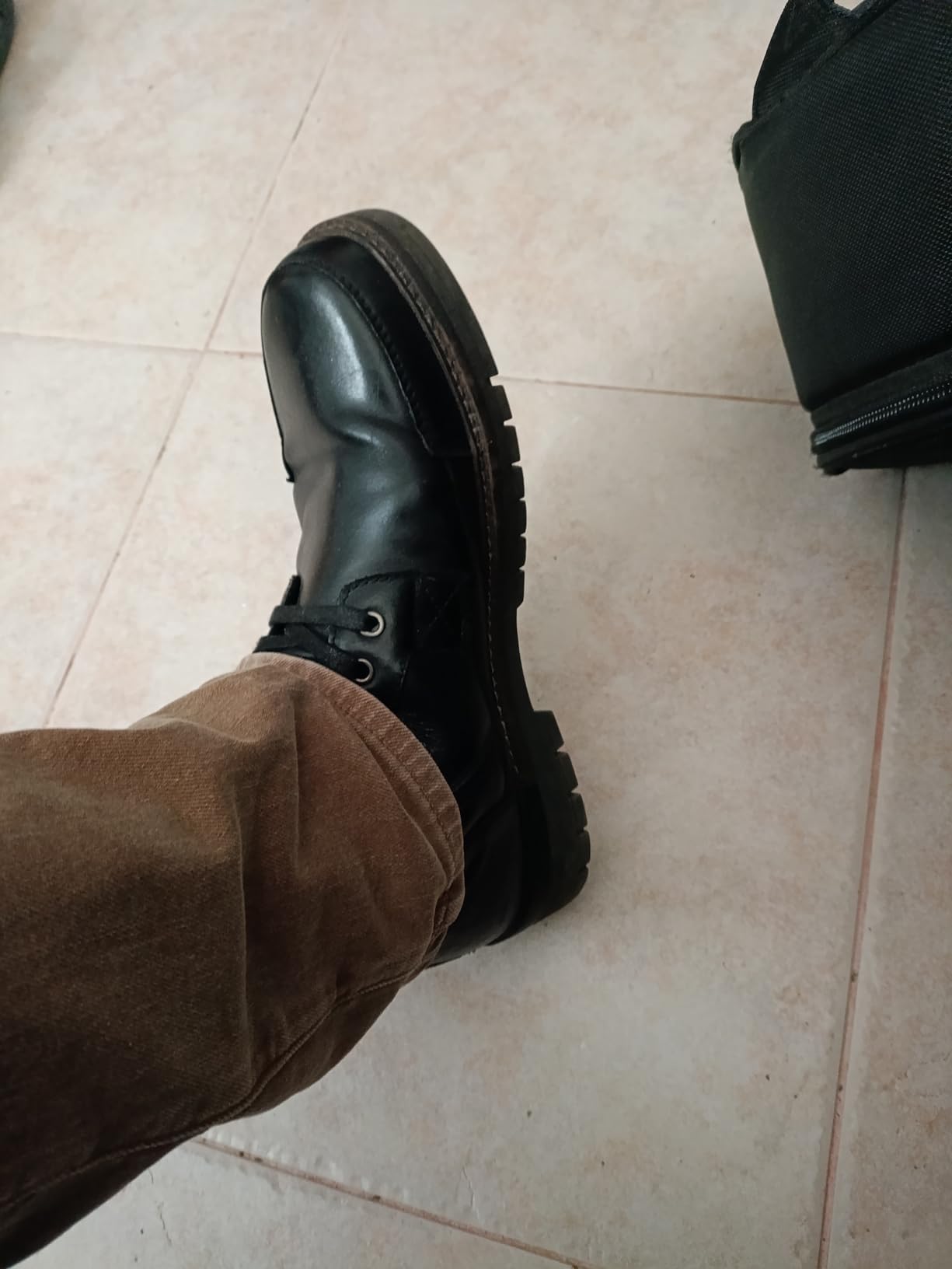 Jousen Men's Motorcycle Combat Dress Boots with Zipper customer photo 1