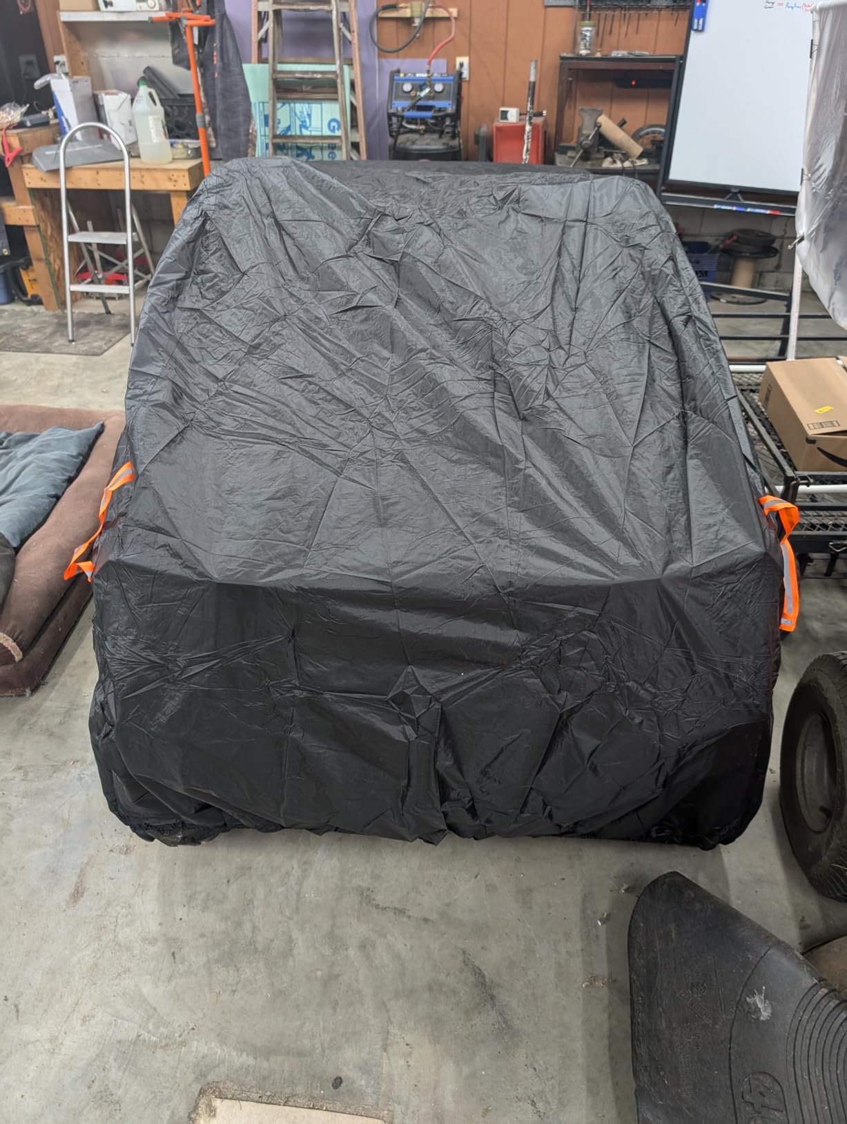 Puroma ATV Cover Waterproof Outdoor Heavy Duty Windproof Reflective Oxford | Windproof Buckle, Reflective Strips, UV Protection, Elastic Hem, Universal, for 4 Wheeler Quad Polaris Sportsman Yamaha Honda customer photo 2