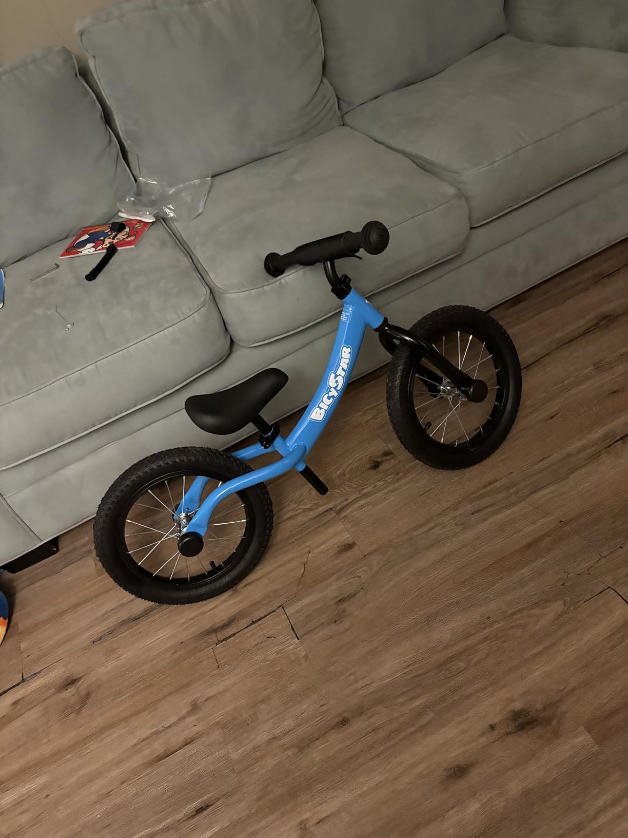 bicystar 14 Inch Balance Bike for Kids 3-5 with Rubber Air Tires, White customer photo 2