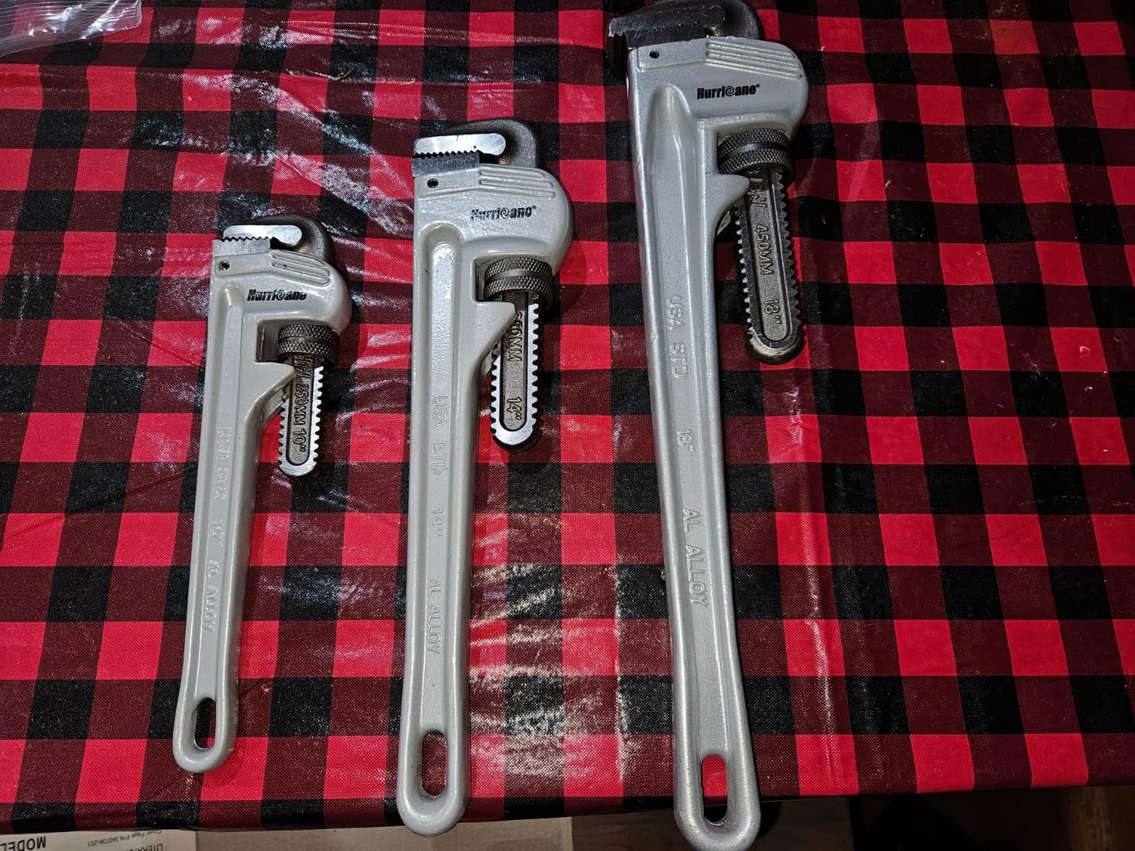 HURRICANE 3-Piece Aluminum Pipe Wrench Set (10