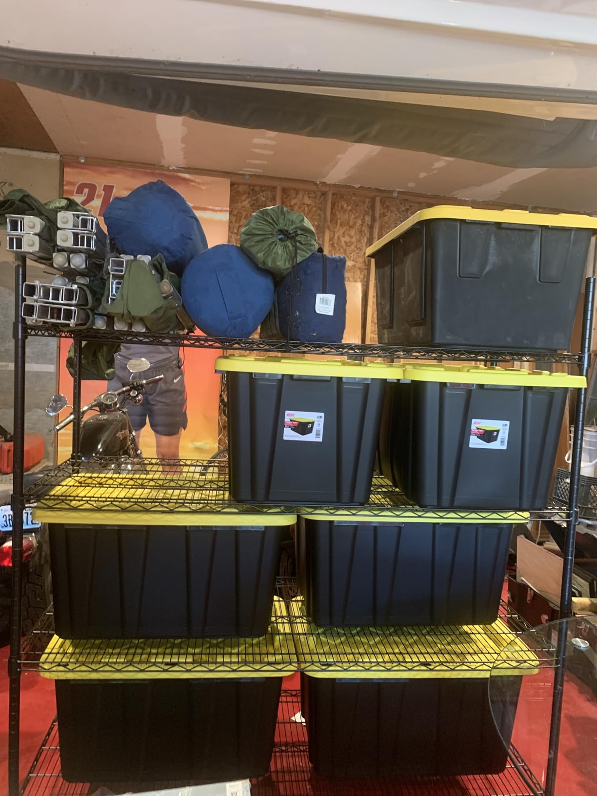reibii 4-Tier Heavy Duty Metal Shelving Unit，Storage Shelves with Wheels | 2878 lbs capacity, heavy-duty steel, industrial casters, lockable wheels, rust-proof, adjustable height, tool-free assembly customer photo 2