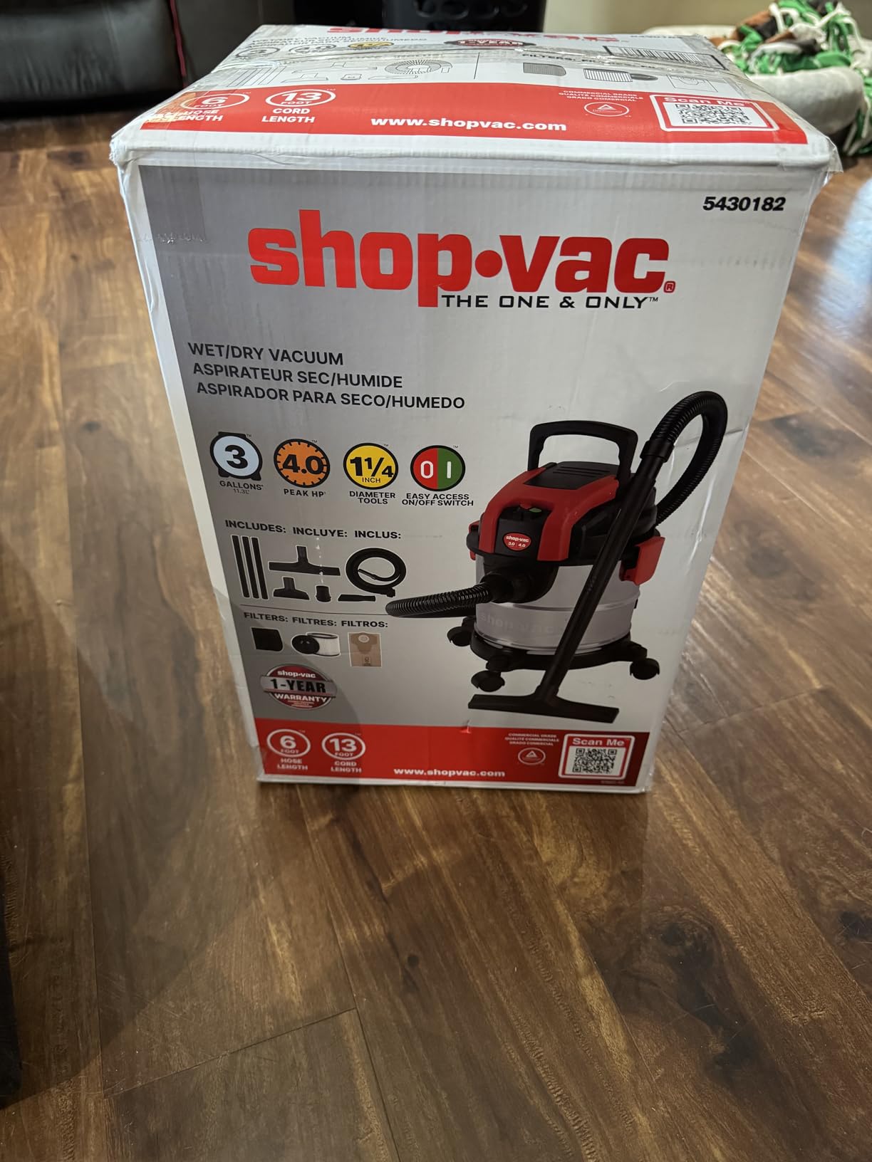 Shop-Vac 3 Gallon 4.0 Peak HP Wet/Dry Vacuum with Blower Function, Stainless Steel Tank customer photo 1