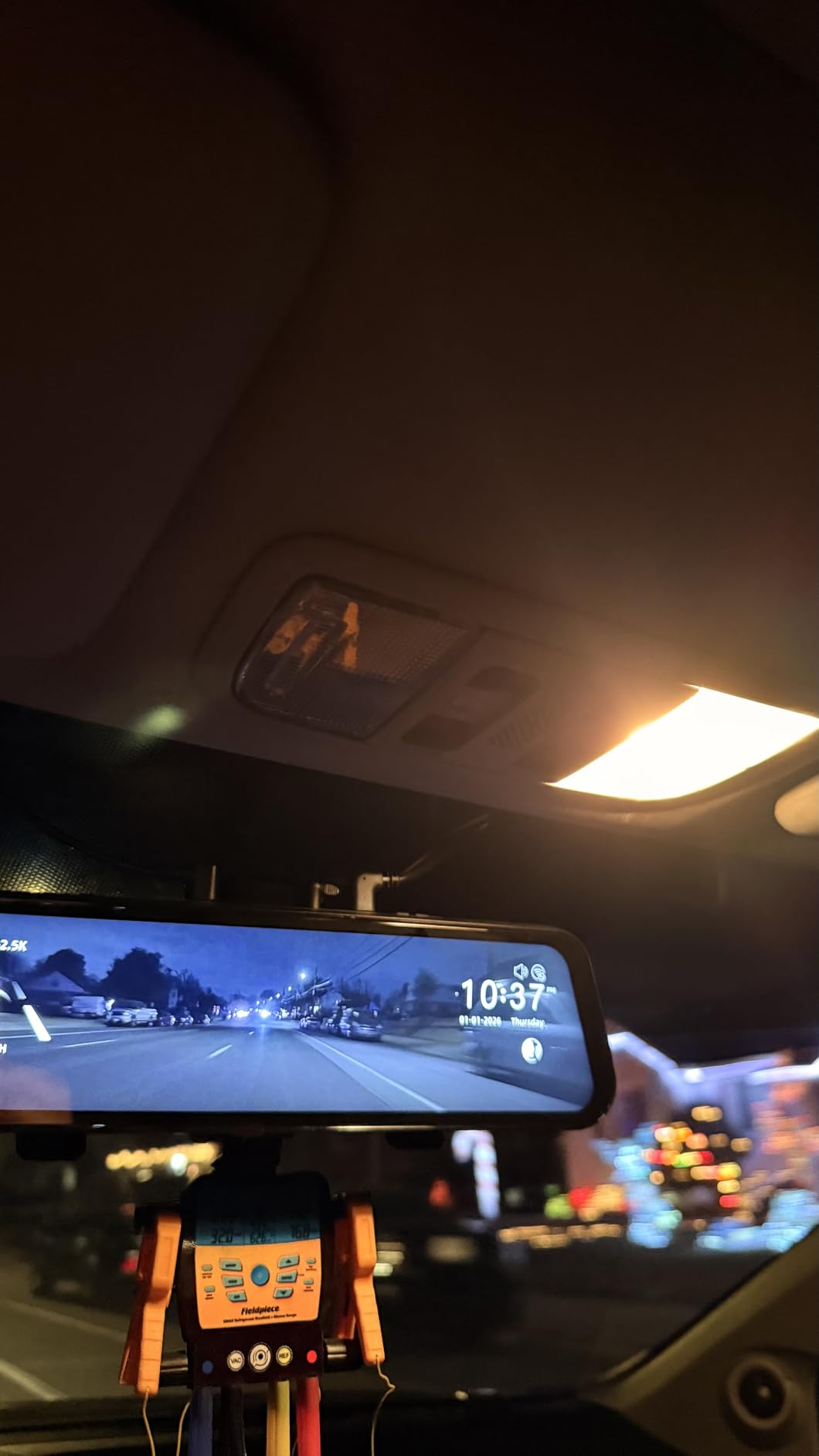 Wolfbox G900 PRO Mirror Dash Cam with 8MP STARVIS IMX678, Front 4K Rear 2.5K, 128GB Card Included, 12-inch Rear View Mirror Camera with Voice Control, 5.8GHz WiFi, Loop Recording, G-Sensor and GPS customer photo 1