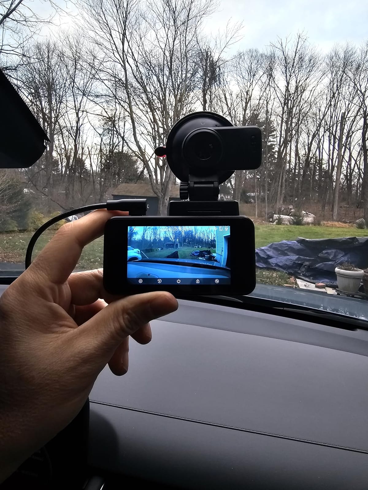 COOLCRAZY Dash Cam Front Rear - 4K STARVIS Sensor Dashcam, Free 64GB Card, Built-in 5G WiFi/GPS, Dual Dash Camera for Cars with 3