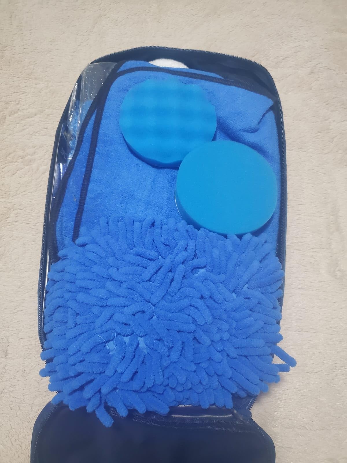 Qydipclin 45Pcs Car Detailing Kit, Car Detailing Brush Set, Car Wash Cleaning Kit, Car Detailing Brushes, Professional Car Care Kit for Interior Exterior Wheels, Blue customer photo 2