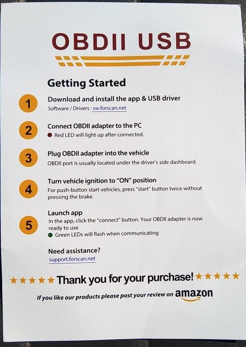 ELMconfig ELM327 OBD2 USB Adapter for Windows, OBD2 Scanner Diagnostic Coding Tool with MS-CAN/HS-CAN Switch for Ford Lincoln Mazda Mercury Series Vehicles customer photo 2