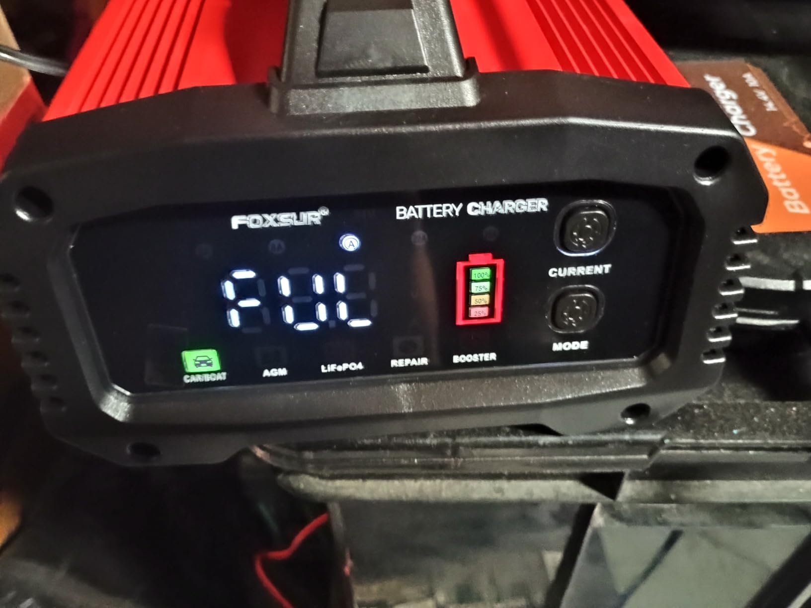 25A 12V/24V Smart Car Battery Charger, 2/8/20/25A Adjustable Current Pulse Desulfator Maintainer, 200s Jump Booster, HD Display, Battery Recovery for Truck RV Boat Motorcycle Lead-Acid AGM Gel LiFePO4 customer photo 2