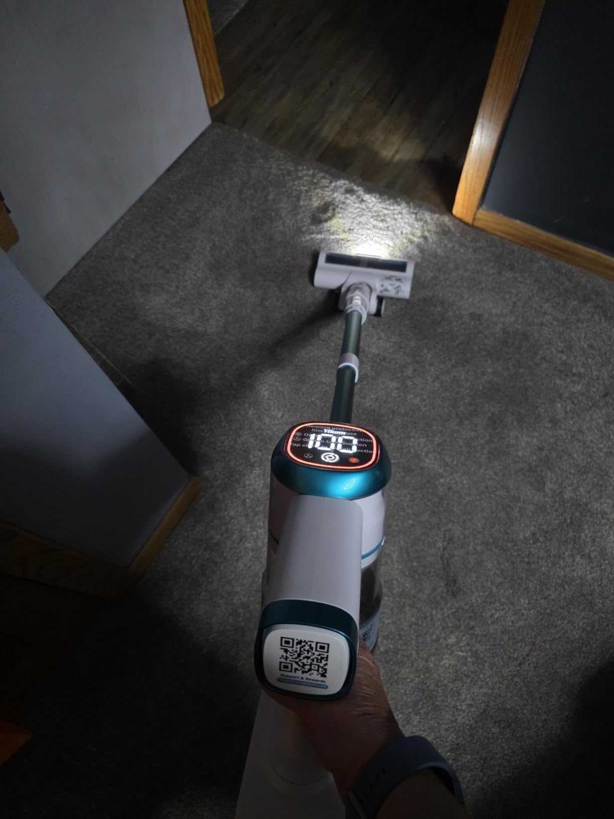 Tikom V500 Cordless Vacuum Cleaner for Home, 40000Pa/450W Stick Vacuum with LED Touch Screen, Charging Wall Dock, Anti-Tangle, Lightweight Handheld Vacuum for Pet Hair, Hard Floor, Carpet customer photo 1