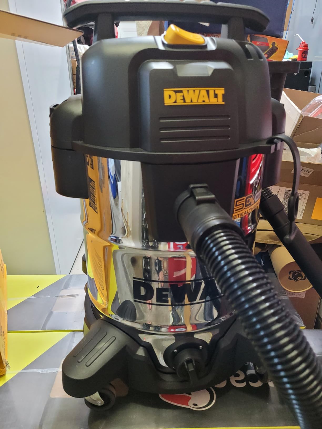 DEWALT 10 Gal Stealthsonic Shop Vacuum Wet and Dry, 5 Peak HP Heavy-Duty Stainless Steel Shop Vac, Ultra-Quiet with Complete Accessory Kit & 6 Dust Bags - Ideal for Job Sites, Workshops & Garages customer photo 1