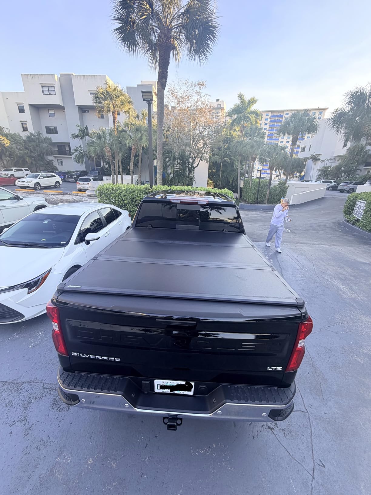 AUTOSAVER88 Hard Tri-Fold Tonneau Cover for 2007-2026 Silverado 1500 5.8ft | FRP Hard Tri-folding Truck Bed Tonneau Cover Fit for GMC Sierra/Chevy Silverado 1500 2007-2026 5.8 Feet Bed Pickup customer photo 1
