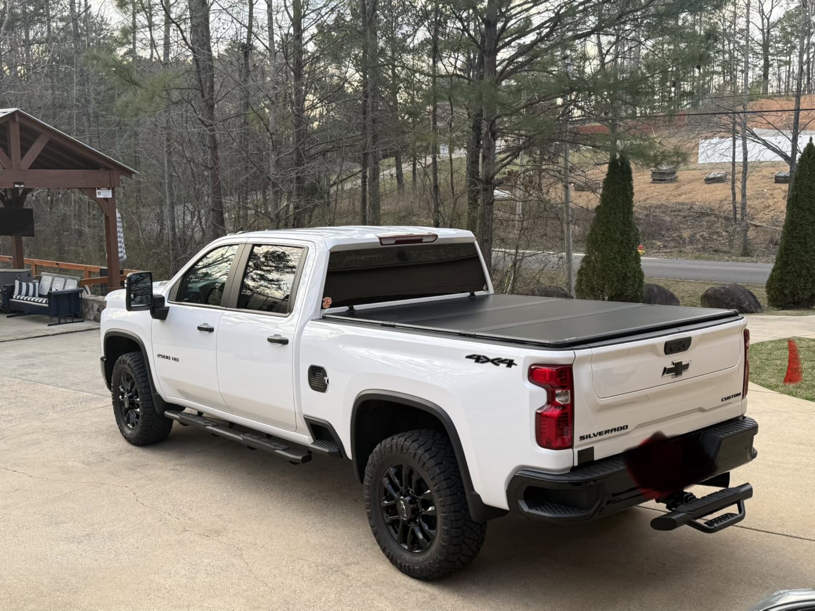 AUTOSAVER88 Hard Tri-Fold Tonneau Cover for 2007-2026 Silverado 1500 5.8ft | FRP Hard Tri-folding Truck Bed Tonneau Cover Fit for GMC Sierra/Chevy Silverado 1500 2007-2026 5.8 Feet Bed Pickup customer photo 2