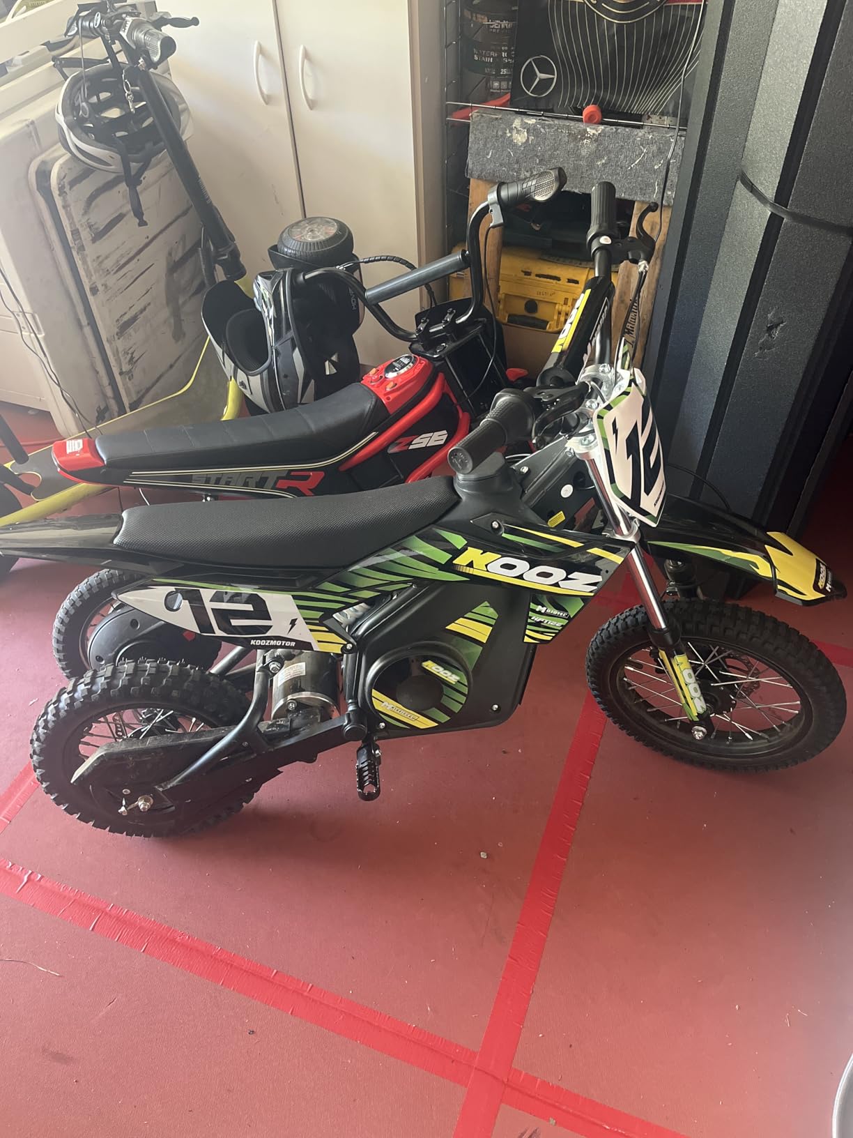 KOOZ HP112E 36V 1000W Electric Dirt Bike Electric Motorcycle for Kids | UL2272 SGS Certified, 3 Speed Modes, Max Speed 18 MPH, 15 Miles Range, Dual Suspension Disc Brakes, 16
