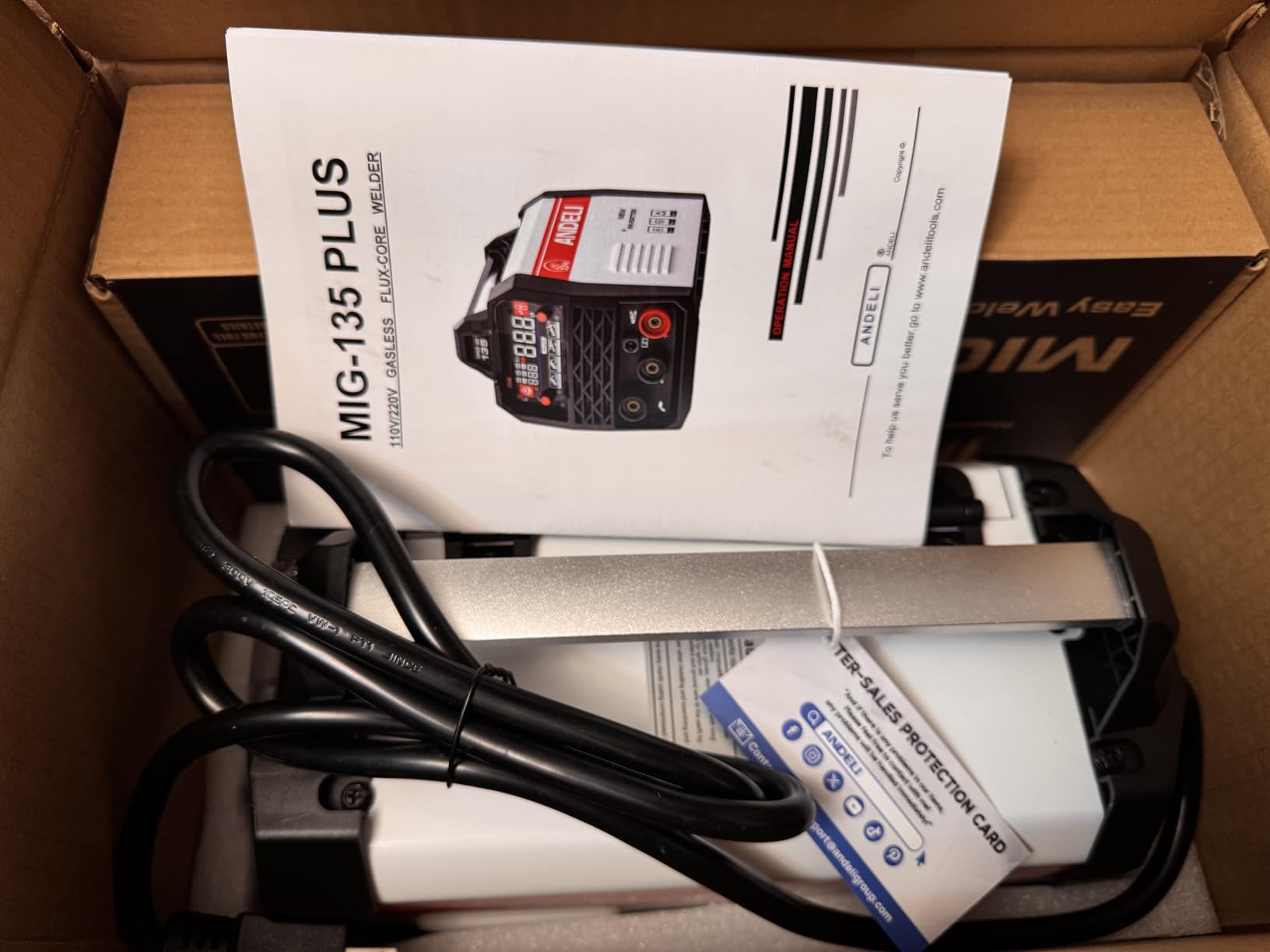 ANDELI 110V/220V MIG Welder 135A ，PULSE Flux Core/Lift TIG/Stick 4-in-1 customer photo 1