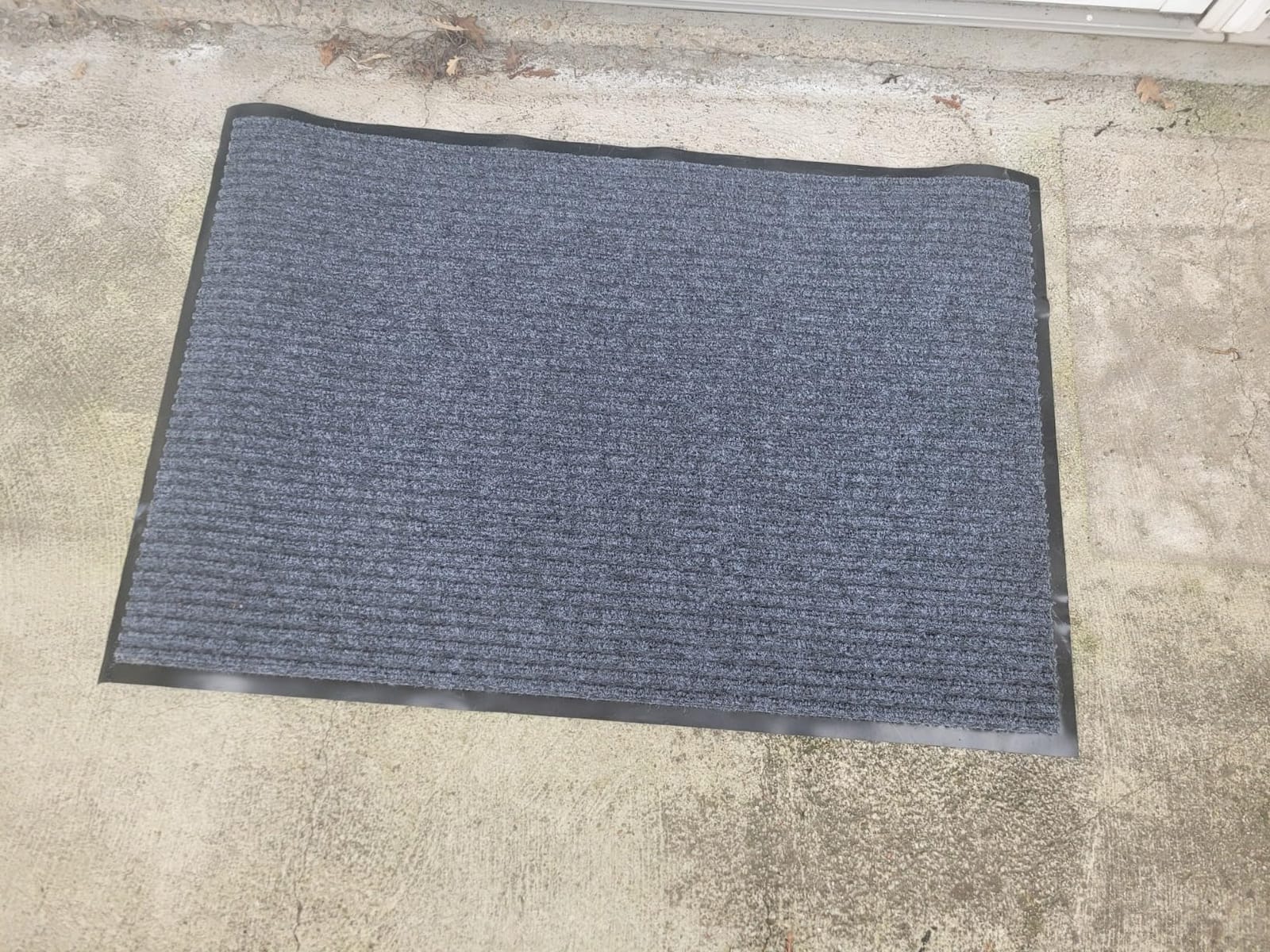 Front Door Mat, 3' x 5' Heavy Duty Door Mat Outside Entrance, Non-Slip Welcome Mat, Absorbent & Dirt Resistant, Low Profile Large Door Mats, Commercial Rugs for Entryway Indoor Outdoor, Grey customer photo 1