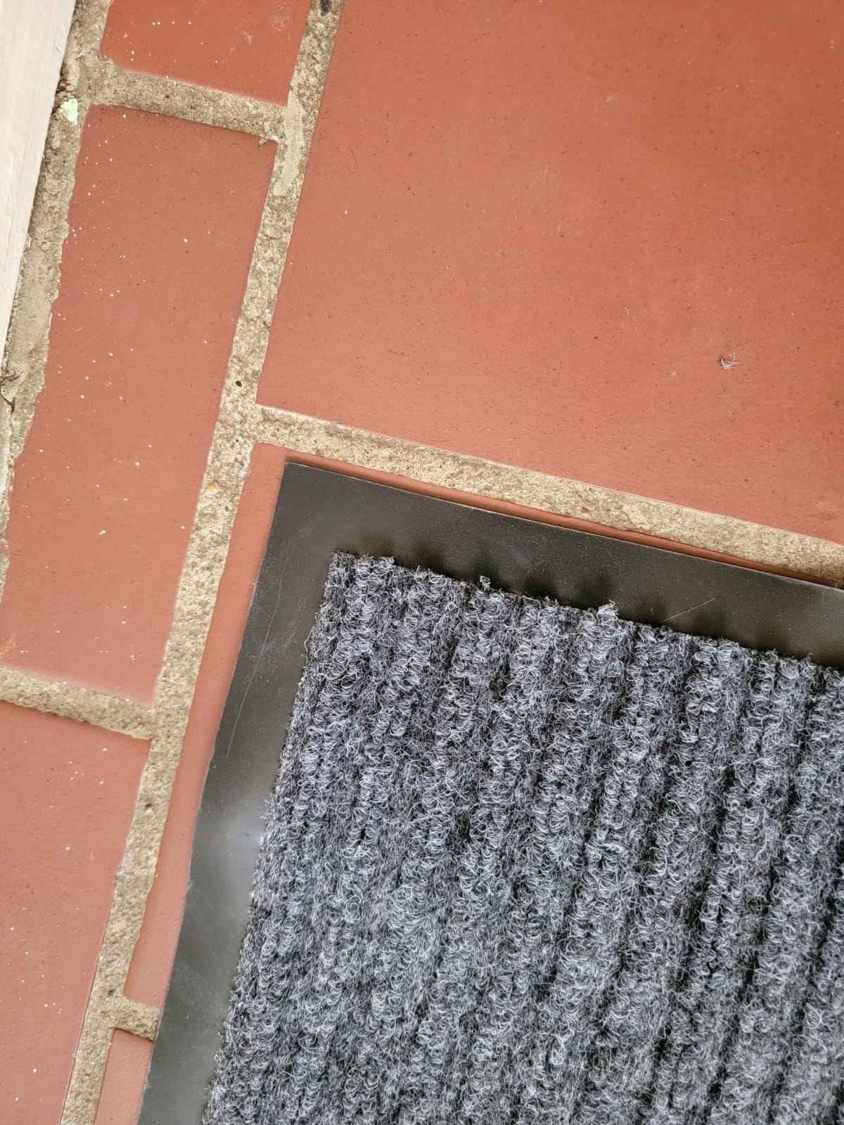 Front Door Mat, 3' x 5' Heavy Duty Door Mat Outside Entrance, Non-Slip Welcome Mat, Absorbent & Dirt Resistant, Low Profile Large Door Mats, Commercial Rugs for Entryway Indoor Outdoor, Grey customer photo 2