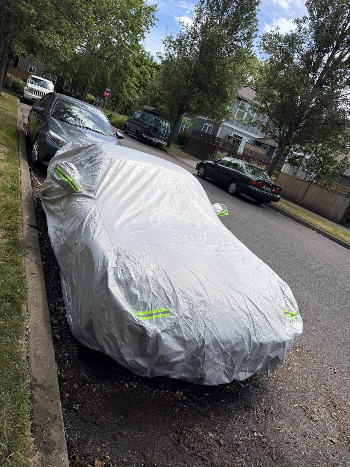Migaven Waterproof Car Cover Fit for Dodge Challenger 2008-2026, Khaki | Waterproof Full Exterior Cover Rain Sun Protection with Door Zipper customer photo 1