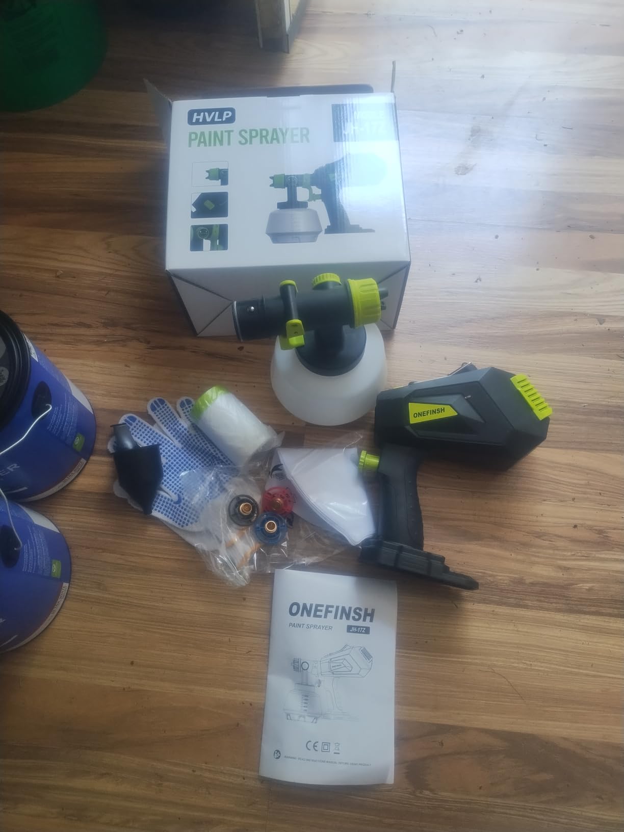 Cordless Paint Sprayer for Ryobi 18V Battery, Handheld HVLP Paint Gun with 3 Spray Patterns & 4 Nozzles, Ideal for DIY Projects, House Painting, Furniture & More (No Battery Included) customer photo 1
