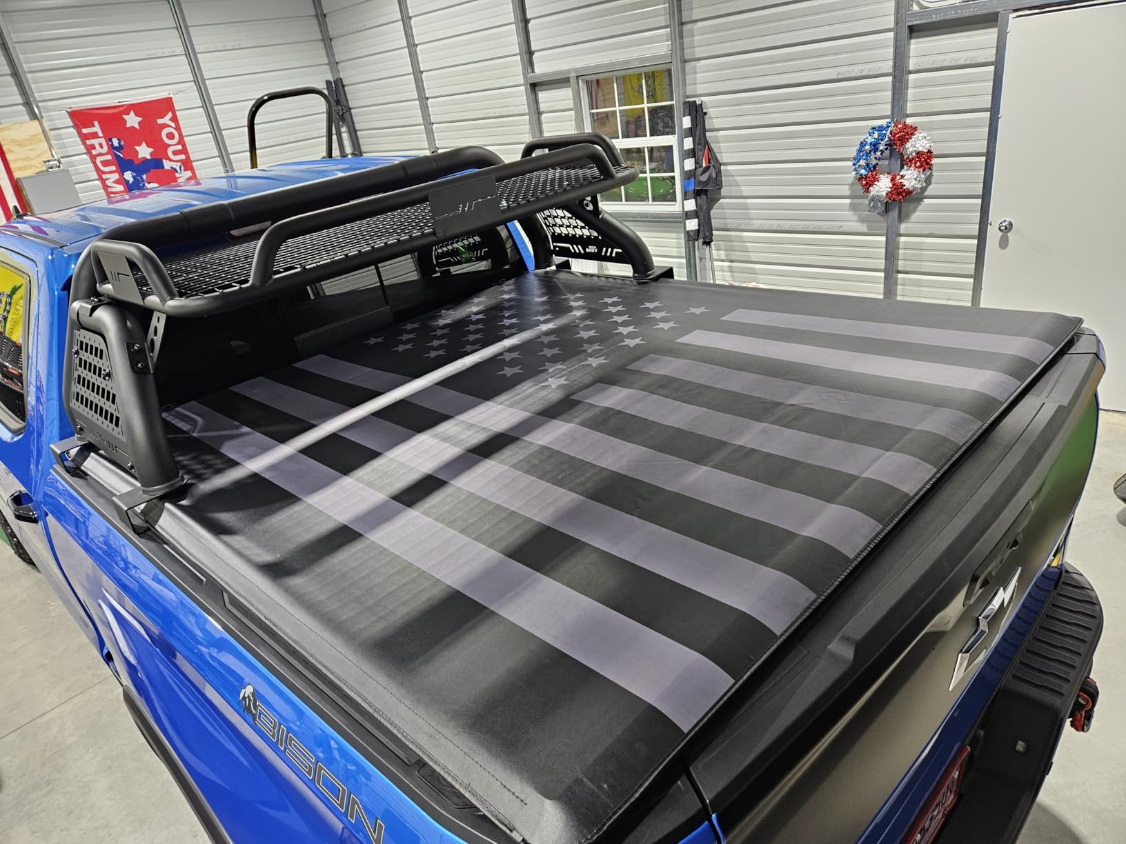 US Flag Tonneau Cover Soft Roll-Up Truck Tonneau Cover for 2015-2026 Chevy Colorado/GMC Canyon with 5.2 ft Bed Length, All-Weather Retractable Truck Bed Cover customer photo 2