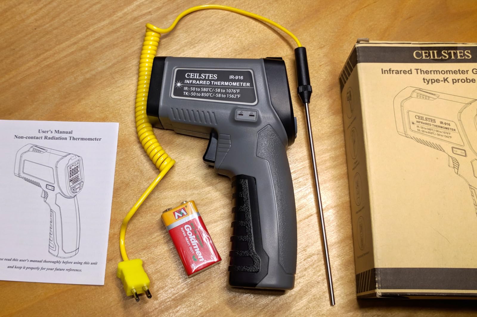 Infrared Thermometer Gun, Non-Contact Digital Laser Temperature Gun, -58°F to 1076°F, Adjustable Emissivity and Max/Min Values for Industrial, Cooking, Griddle,Engine, HVAC (Not for Human) customer photo 1