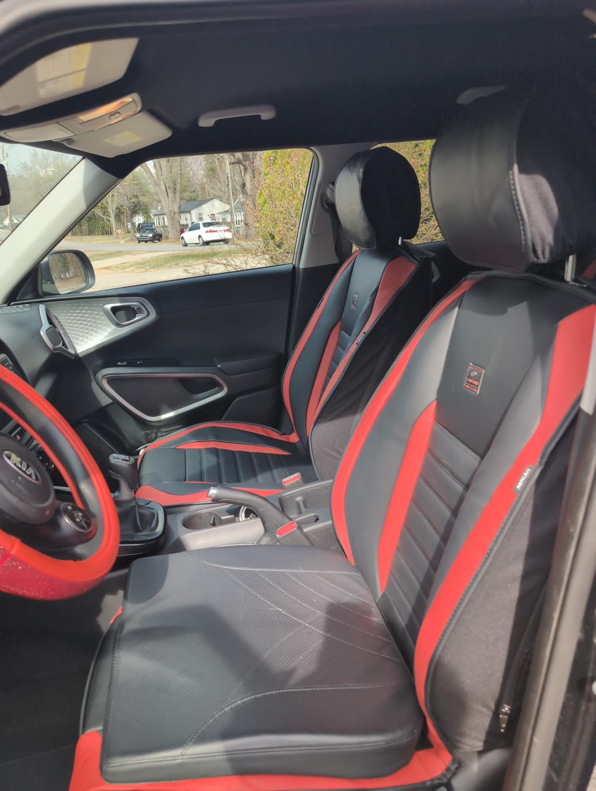 CAR PASS Nappa Leather Car Seat Covers Full Set, Luxury Seat Protector for Cars, Waterproof Anti-Slip Car Seat Cushion Armrest Compatible Airbag Universal for Sedan SUV Pick-up Truck Automotive, Black customer photo 1