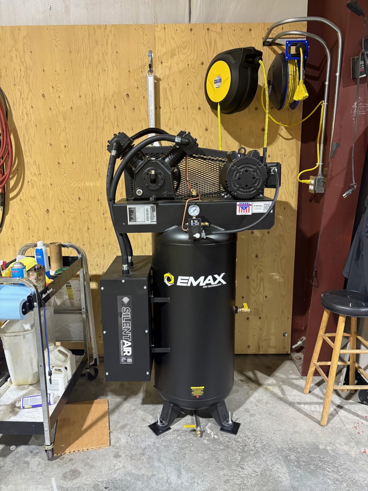 EMAX 60 Gal Silent Air Industrial Air Compressor, 5 HP, 19 CFM at 150 PSI customer photo 2