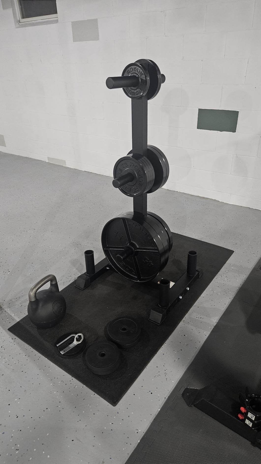 CAP Olympic Bumper Plate Tree Rack with Barbell Holders, Heavy-Duty Weight Plate Storage Rack for Home Gym, Steel Olympic Plate Organizer Stand, Multiple Color & Size Options customer photo 2