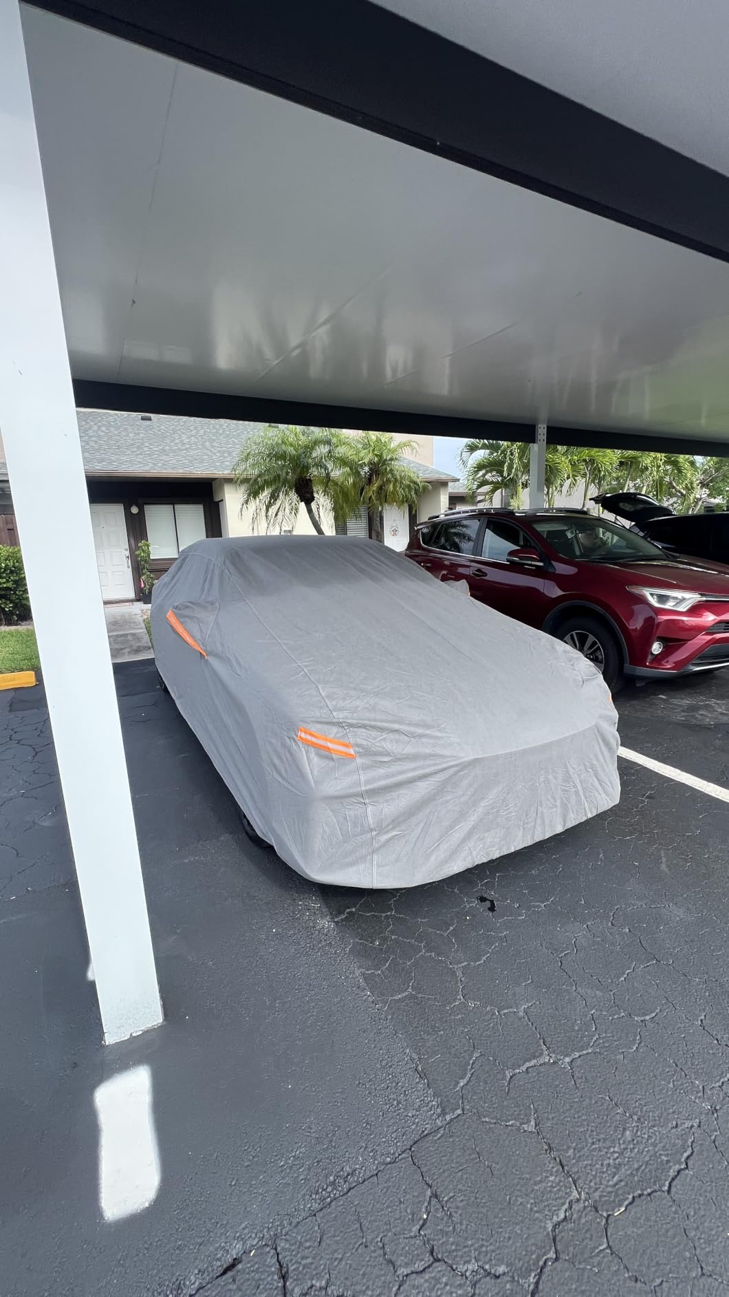 Kayme Waterproof Heavy Duty Car Cover Custom Fit Lexus ES 300 330 350 | thick soft non-woven with cotton lining, exquisite stitching, anti sun/UV/rain/snow/dirt, storage bag customer photo 1