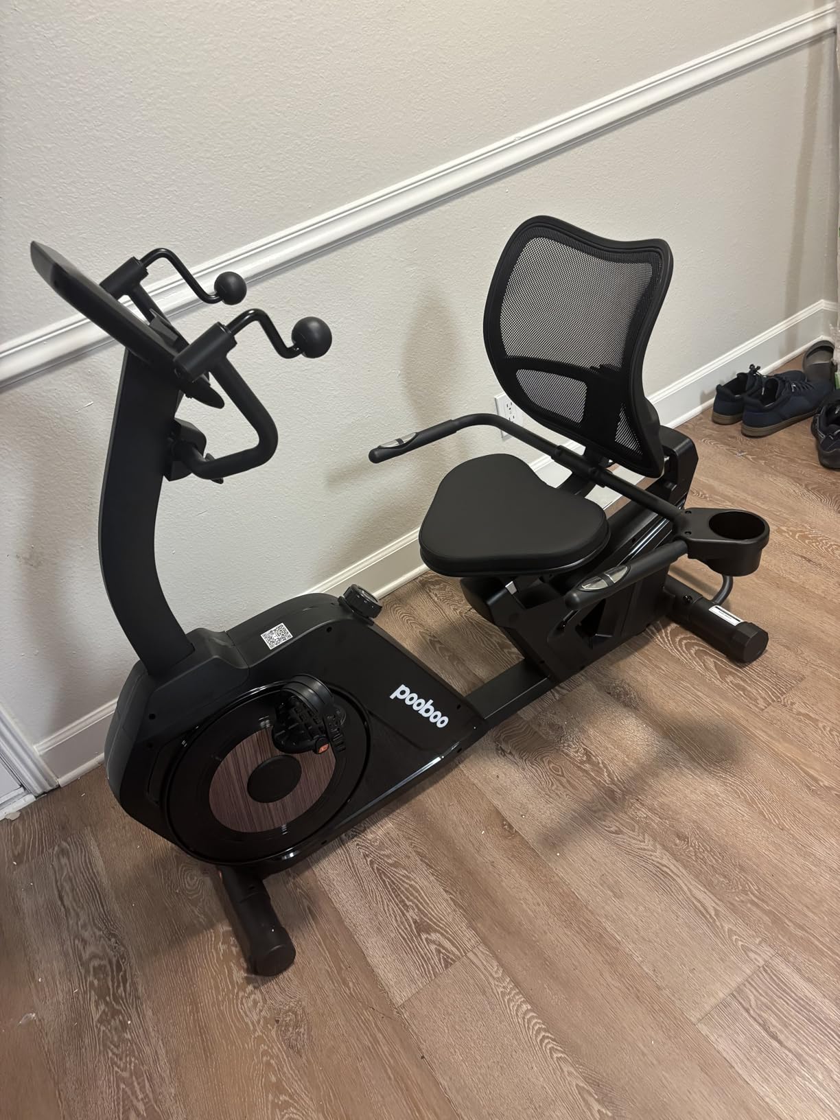 pooboo Recumbent Exercise Bike, Stationary Bikes for Home with Arm Exerciser customer photo 1
