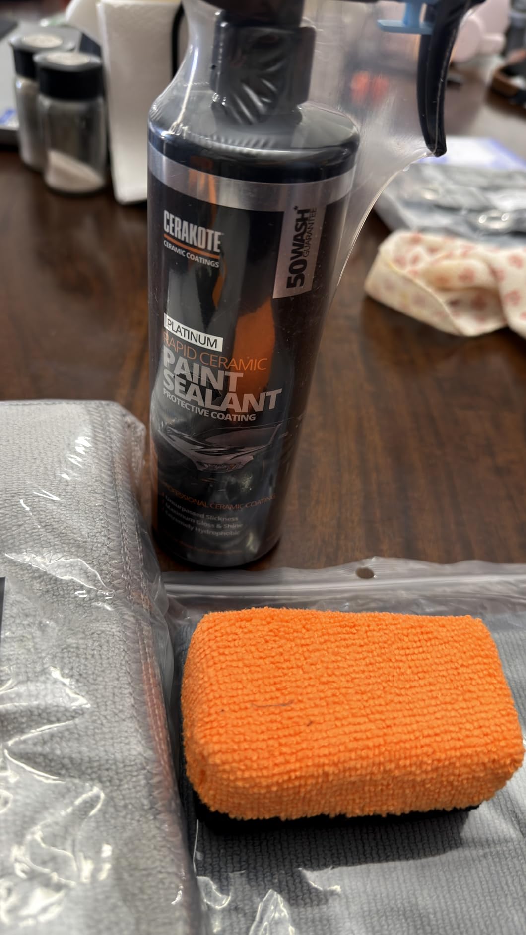 CERAKOTE Ceramic Coating Kit for Cars, 5 Piece | Professional ceramic paint coating, rapid ceramic sealant, pH neutral shampoo, clay prep mitt and 12 towels customer photo 2